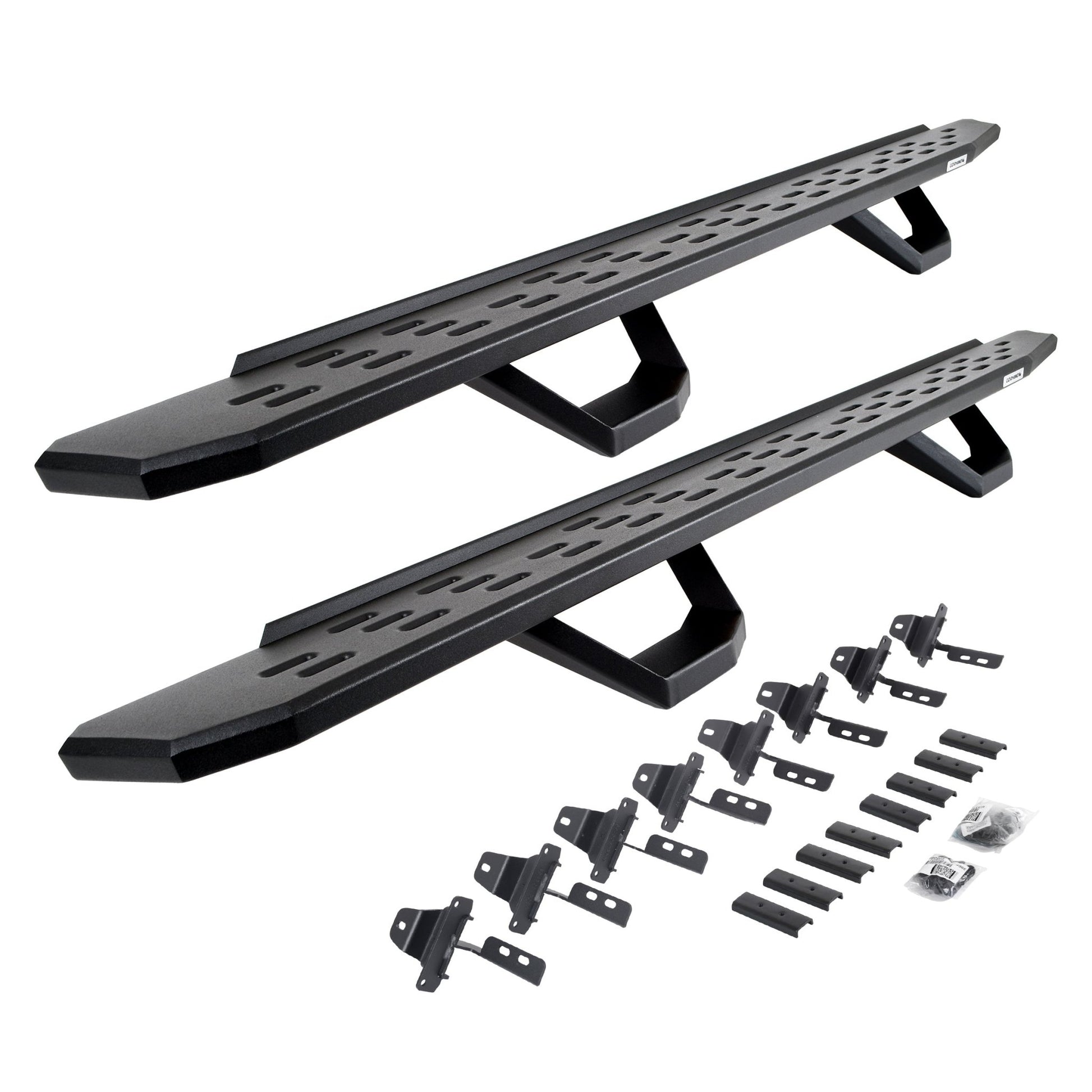Go Rhino 6965168720PC 2020 - 2024 Jeep Gladiator JT RB Series RB30 Running Boards with Mounting Brackets, 2 Pairs Drop Steps Kit - Rugged Truck Gear