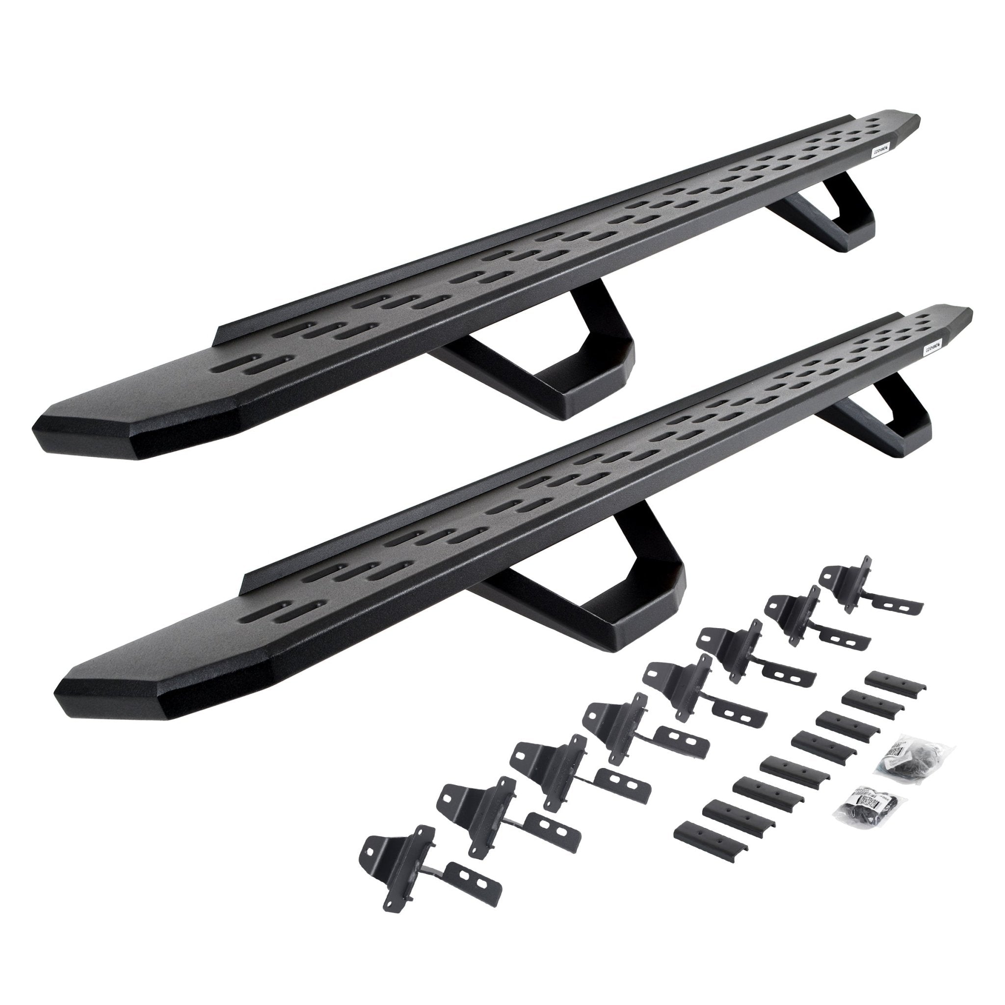 Go Rhino 6965168720PC 2020 - 2024 Jeep Gladiator JT RB Series RB30 Running Boards with Mounting Brackets, 2 Pairs Drop Steps Kit - Rugged Truck Gear