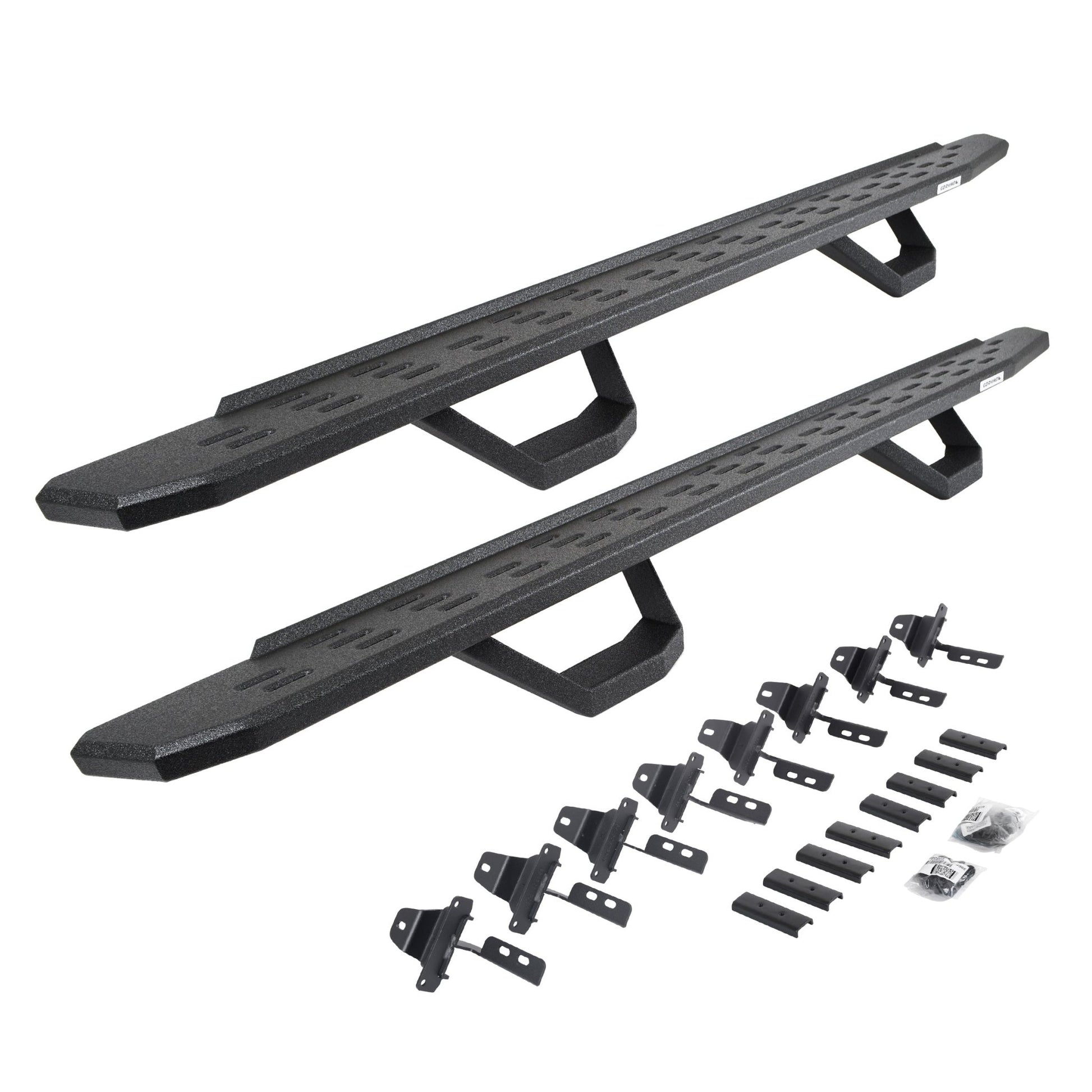 Go Rhino 6965168720T 2020 - 2024 Jeep Gladiator JT RB Series RB30 Running Boards with Mounting Brackets, 2 Pairs Drop Steps Kit - Rugged Truck Gear