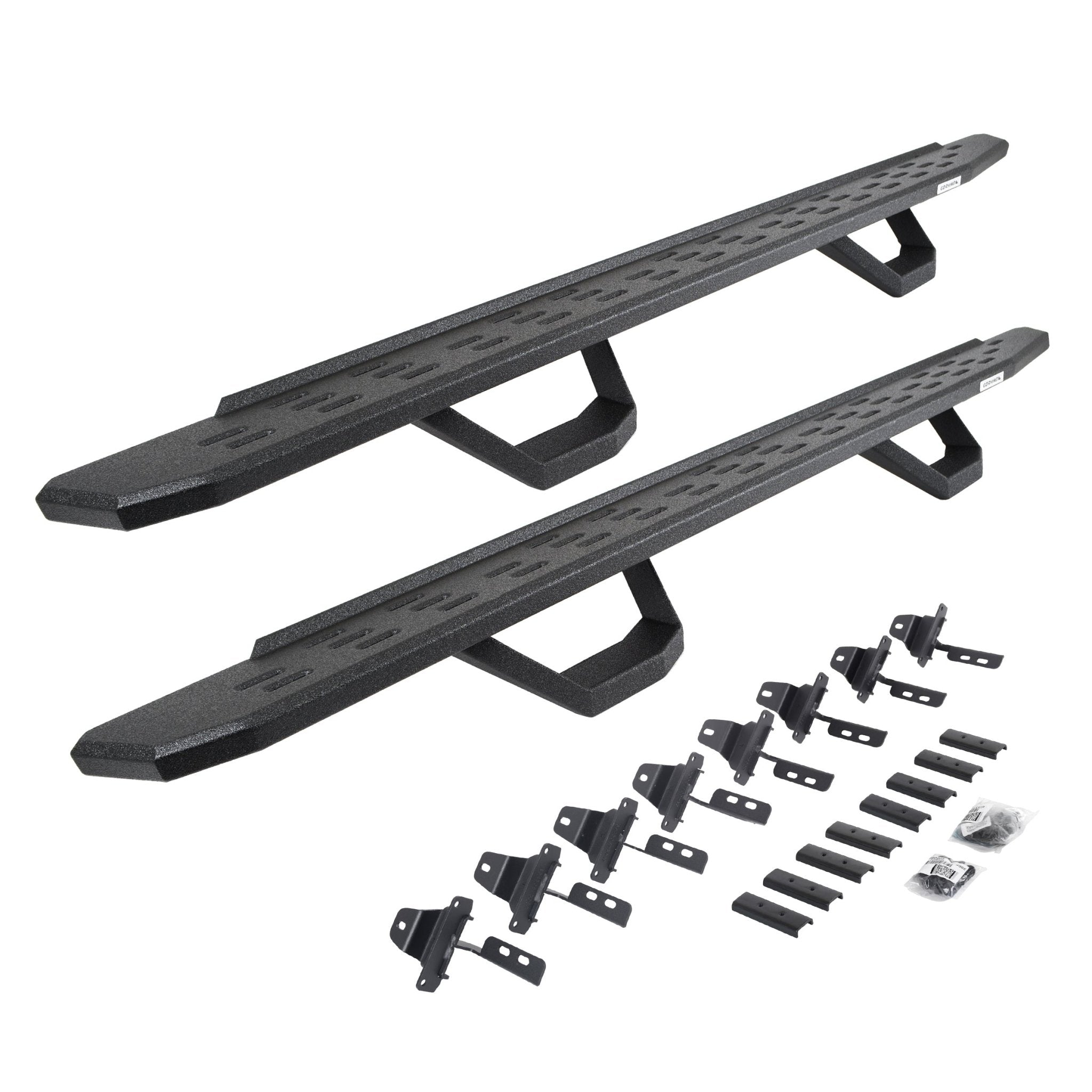Go Rhino 6965168720T 2020 - 2024 Jeep Gladiator JT RB Series RB30 Running Boards with Mounting Brackets, 2 Pairs Drop Steps Kit - Rugged Truck Gear