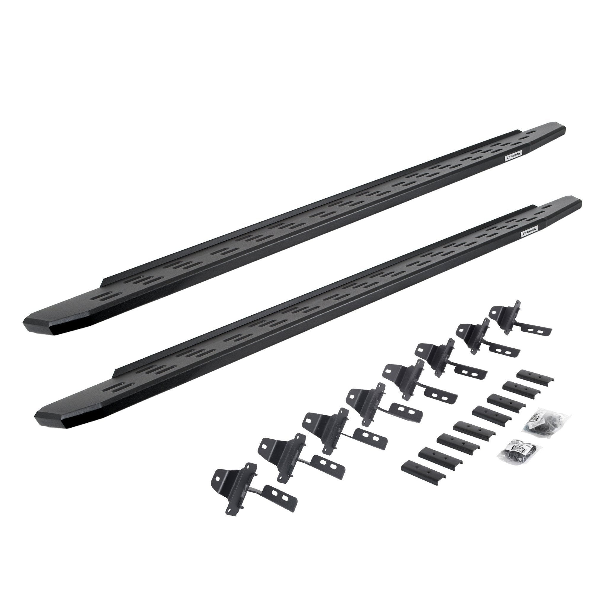 Go Rhino 69651687PC 2020 - 2024 Jeep Gladiator JT RB Series RB30 Running Boards with Mounting Bracket Kit - Rugged Truck Gear