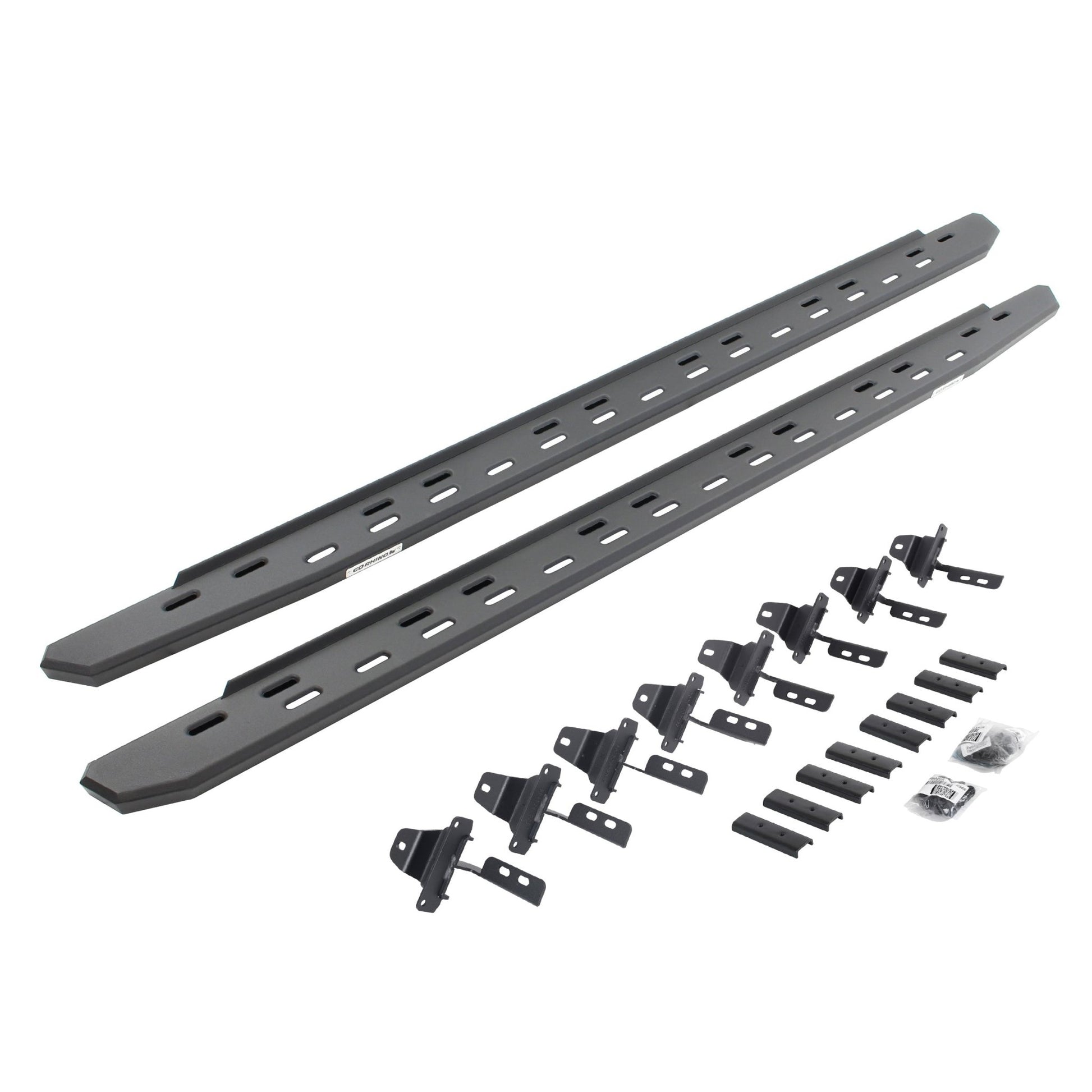Go Rhino 69651687SPC 2020 - 2024 Jeep Gladiator JT RB Series RB30 Slim Line Running Boards with Mounting Bracket Kit - Rugged Truck Gear