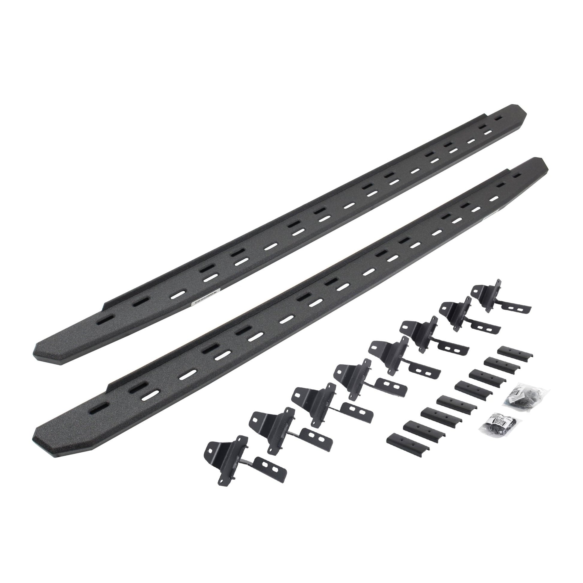 Go Rhino 69651687ST 2020 - 2024 Jeep Gladiator JT RB Series RB30 Slim Line Running Boards with Mounting Bracket Kit - Rugged Truck Gear