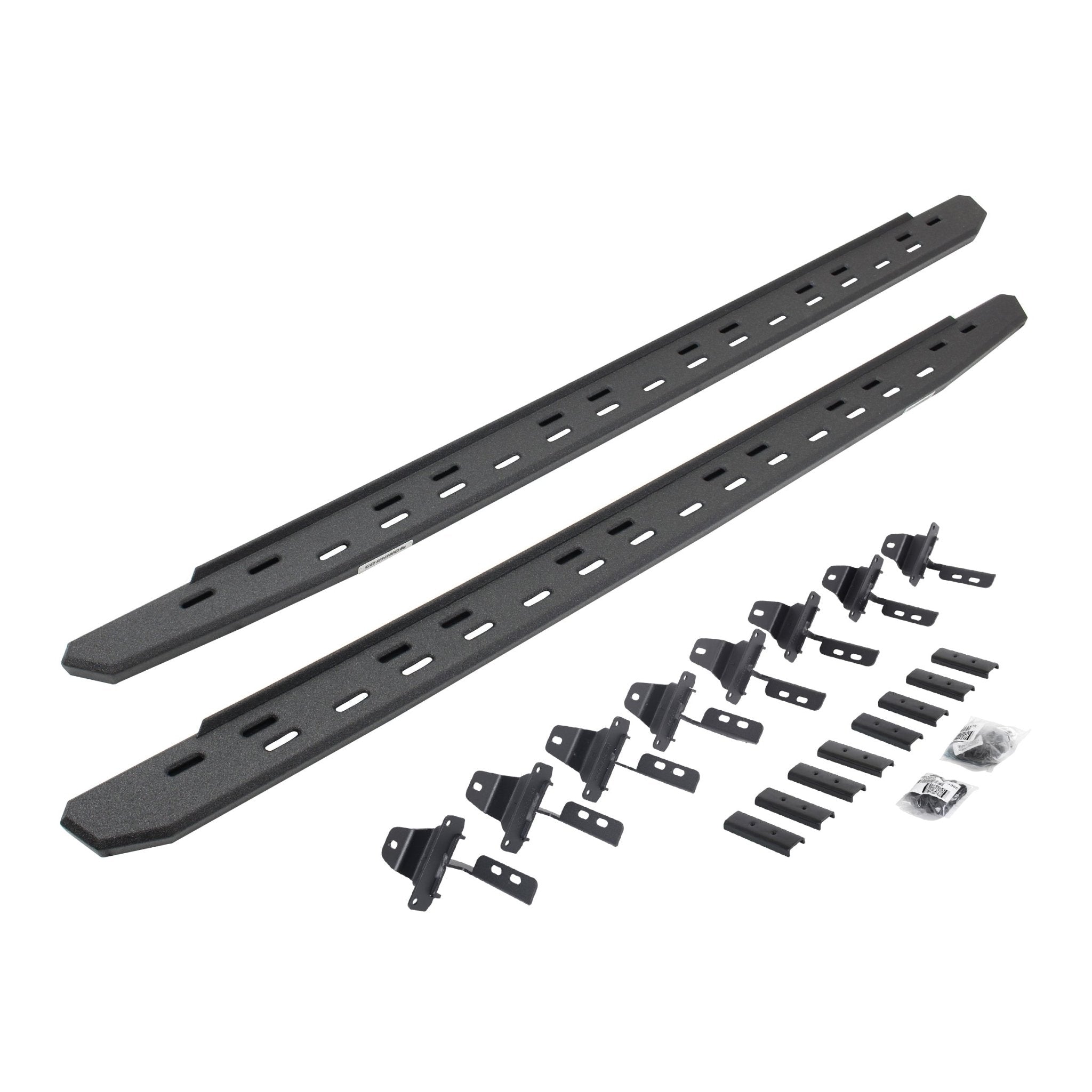 Go Rhino 69651687ST 2020 - 2024 Jeep Gladiator JT RB Series RB30 Slim Line Running Boards with Mounting Bracket Kit - Rugged Truck Gear