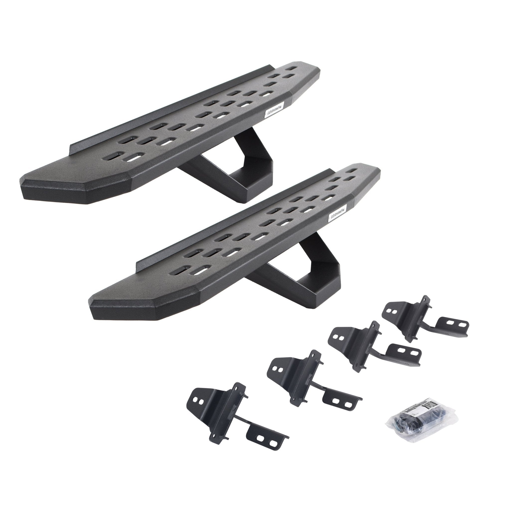 Go Rhino 6969264810PC 2007 - 2018 Jeep Wrangler JK RB Series RB30 Running Boards with Mounting Brackets, 1 Pair Drop Steps Kit - Rugged Truck Gear