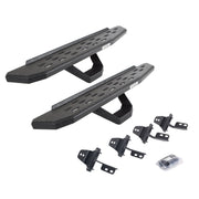 Go Rhino 6969264810T 2007 - 2018 Jeep Wrangler JK RB Series RB30 Running Boards with Mounting Brackets, 1 Pair Drop Steps Kit - Rugged Truck Gear