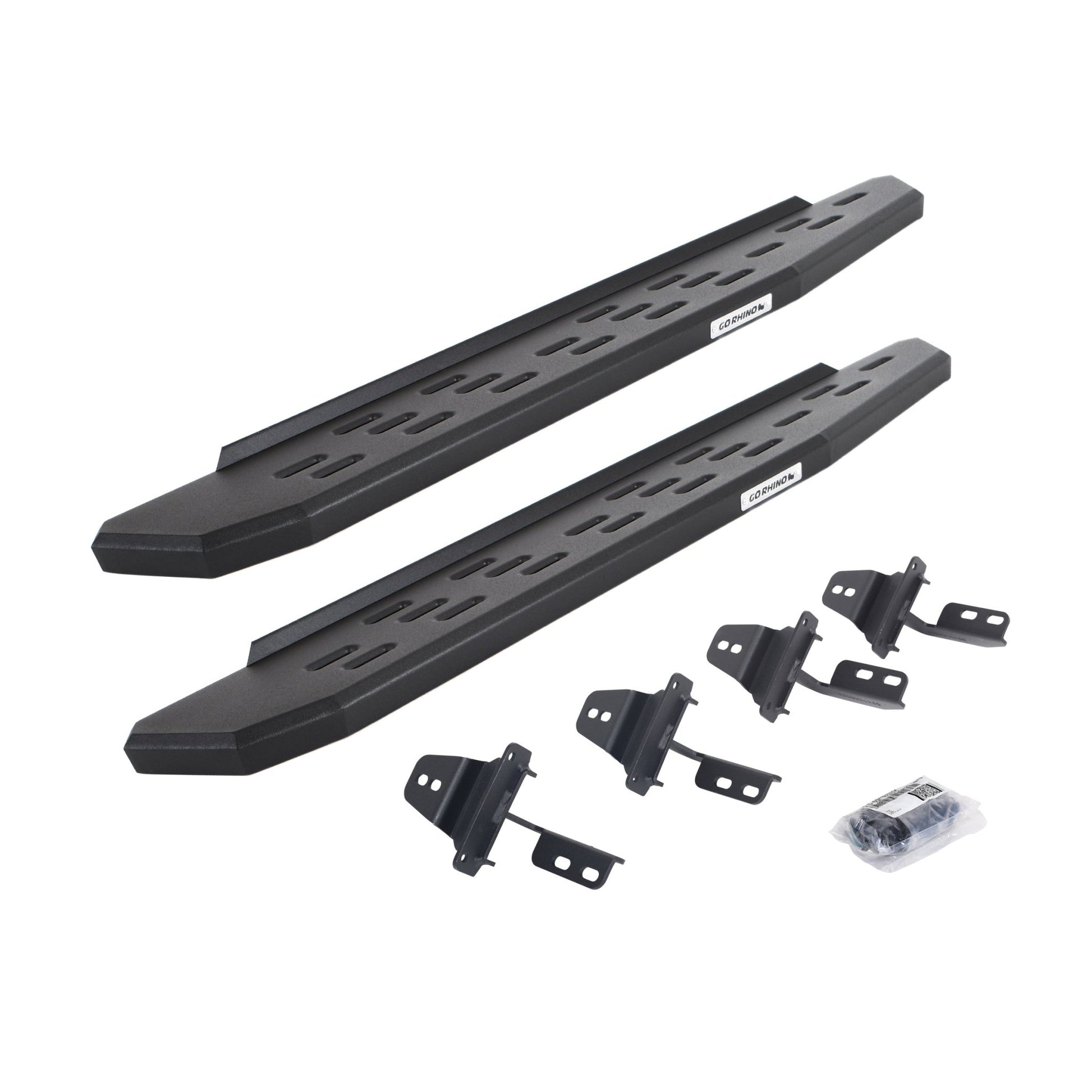 Go Rhino 69692648PC 2007 - 2018 Jeep Wrangler JK RB Series RB30 Running Boards with Mounting Bracket Kit - Rugged Truck Gear