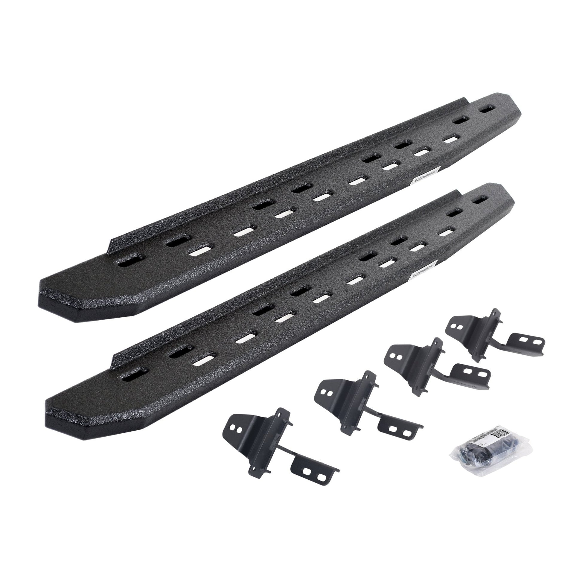 Go Rhino 69692648ST 2007 - 2018 Jeep Wrangler JK RB Series RB30 Slim Line Running Boards with Mounting Bracket Kit - Rugged Truck Gear