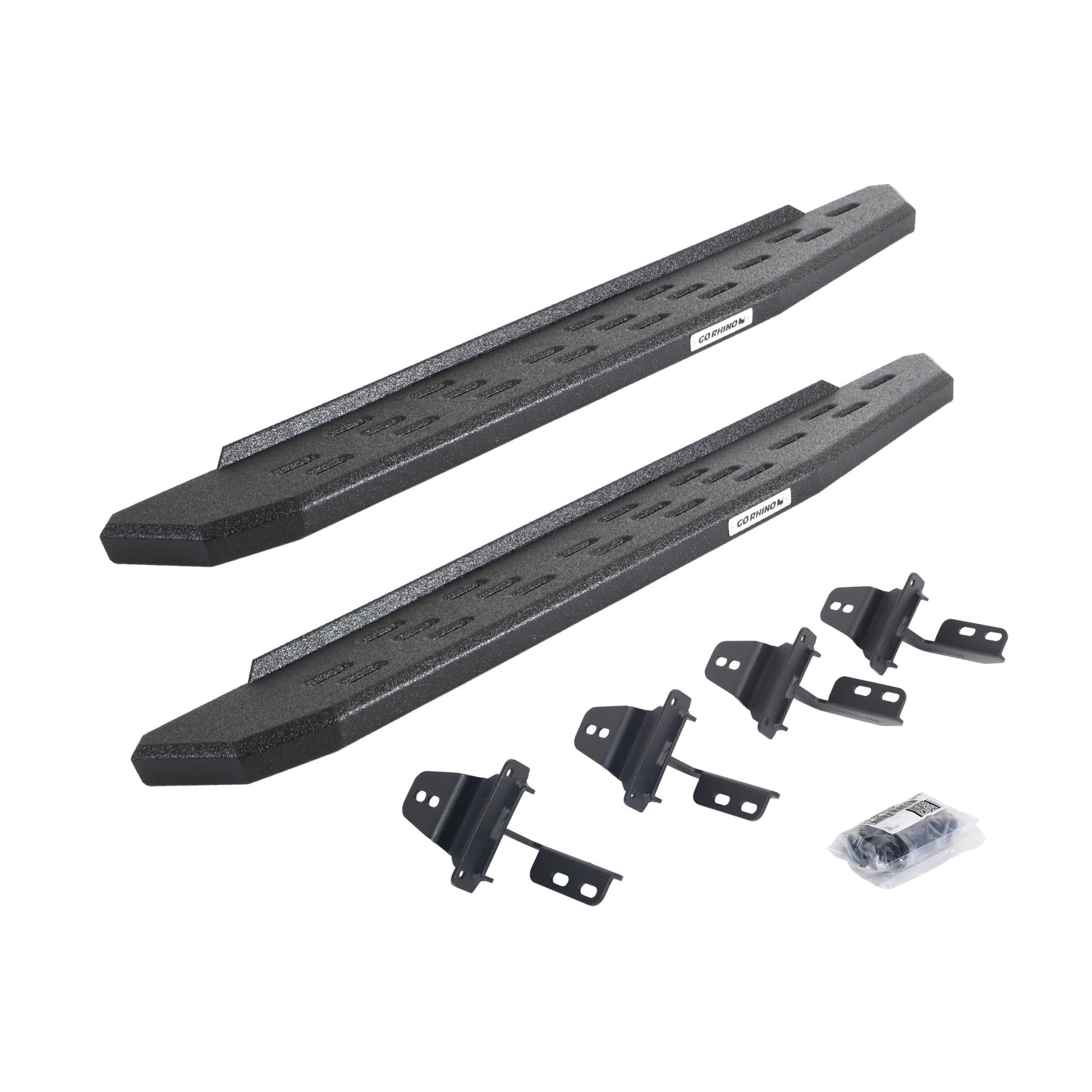 Go Rhino 69692648T 2007 - 2018 Jeep Wrangler JK RB Series RB30 Running Boards with Mounting Bracket Kit - Rugged Truck Gear
