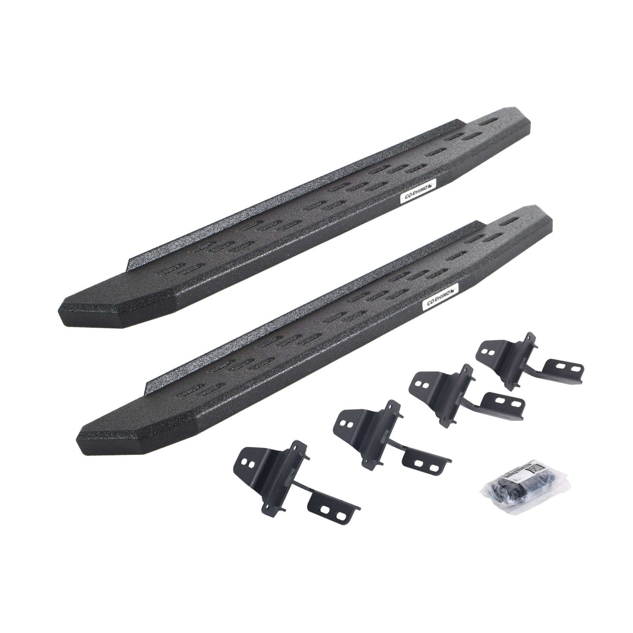 Go Rhino 69692648T 2007 - 2018 Jeep Wrangler JK RB Series RB30 Running Boards with Mounting Bracket Kit - Rugged Truck Gear