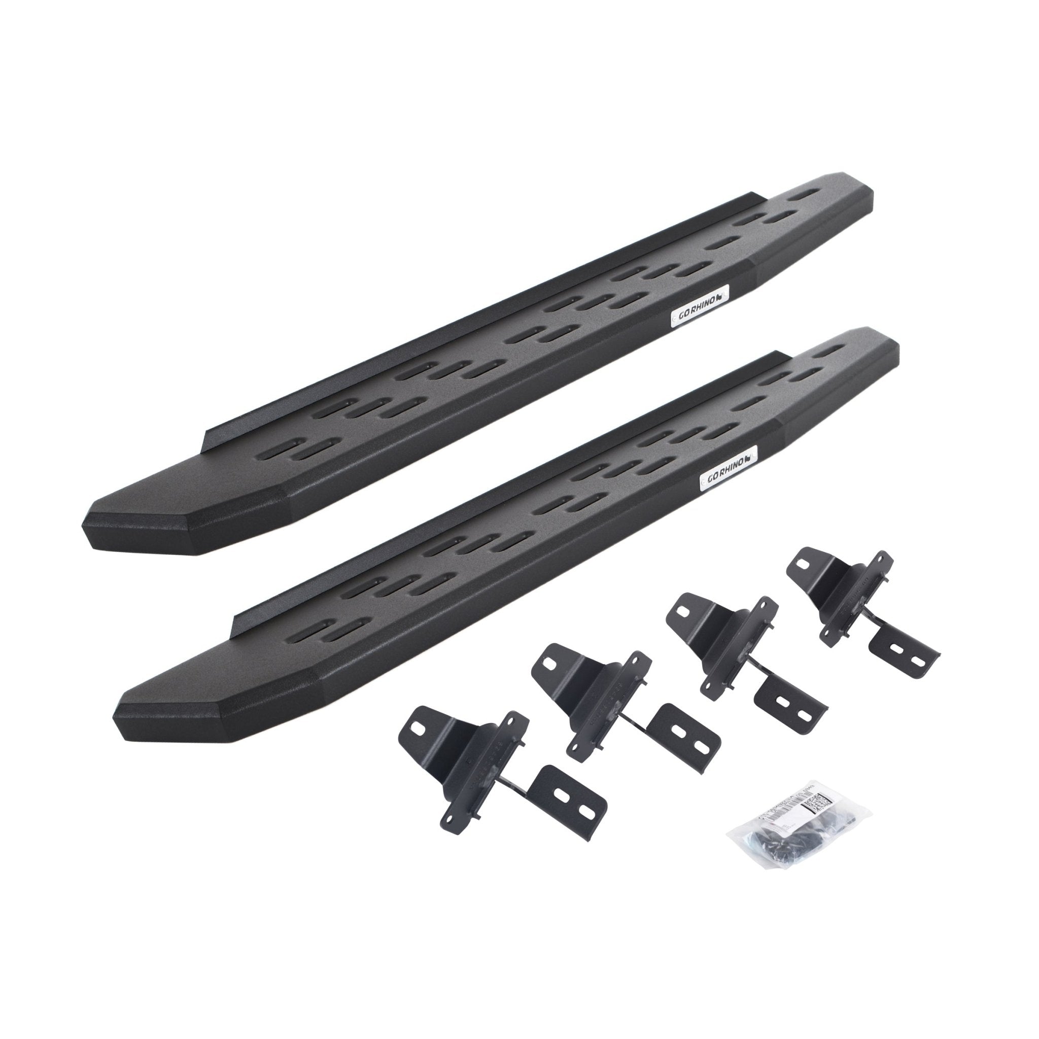 Go Rhino 69692748PC 2018 - 2024 Jeep Wrangler JL RB Series RB30 Running Boards with Mounting Bracket Kit - Rugged Truck Gear