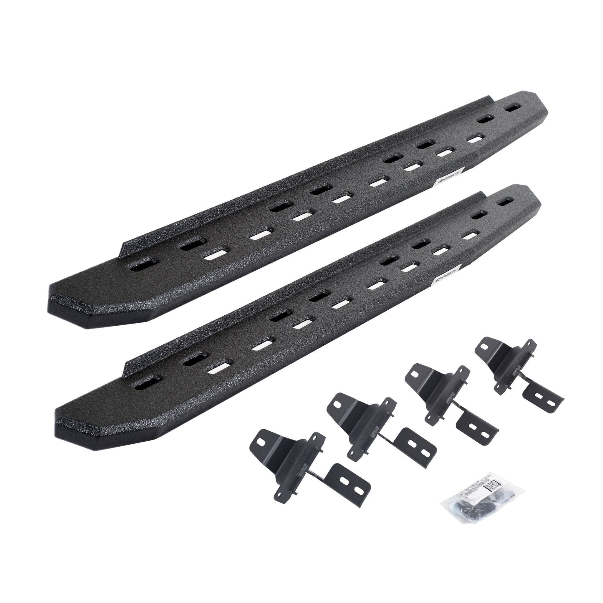 Go Rhino 69692748ST 2018 - 2024 Jeep Wrangler JL RB Series RB30 Slim Line Running Boards with Mounting Bracket Kit - Rugged Truck Gear