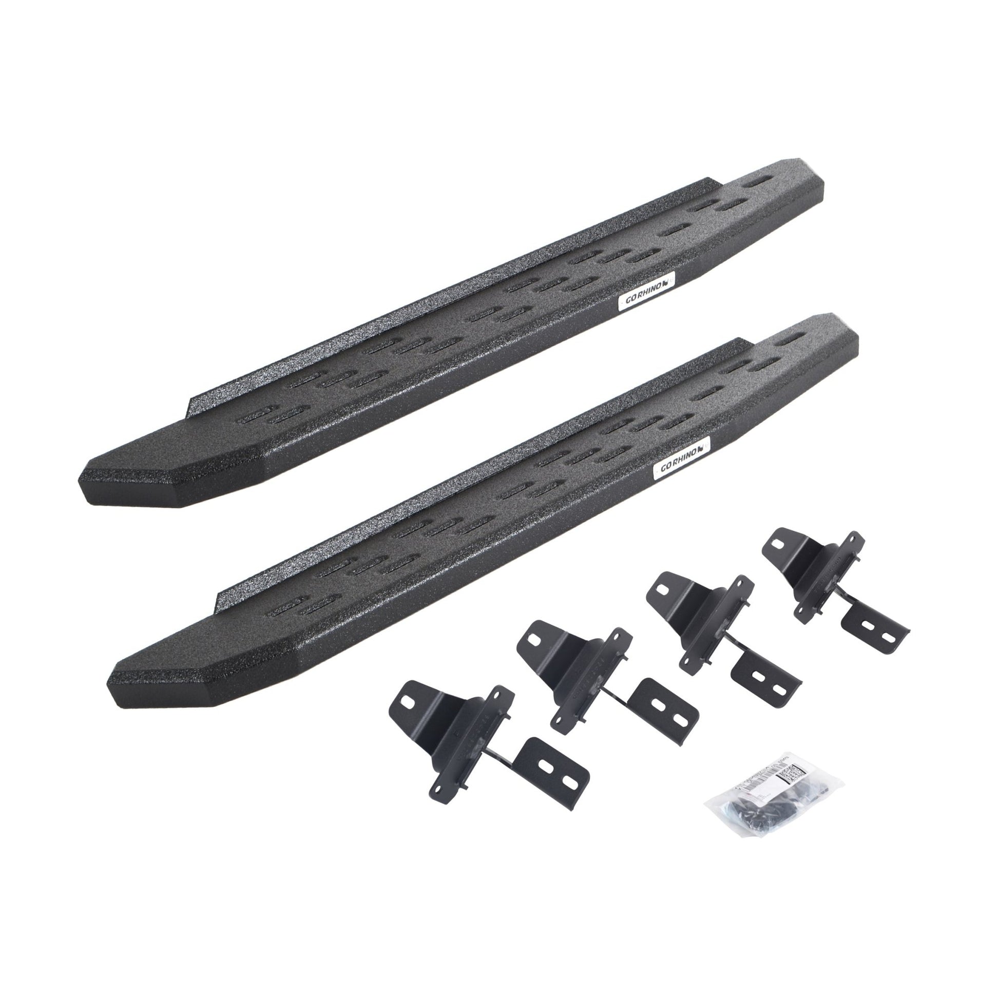 Go Rhino 69692748T 2018 - 2024 Jeep Wrangler JL RB Series RB30 Running Boards with Mounting Bracket Kit - Rugged Truck Gear