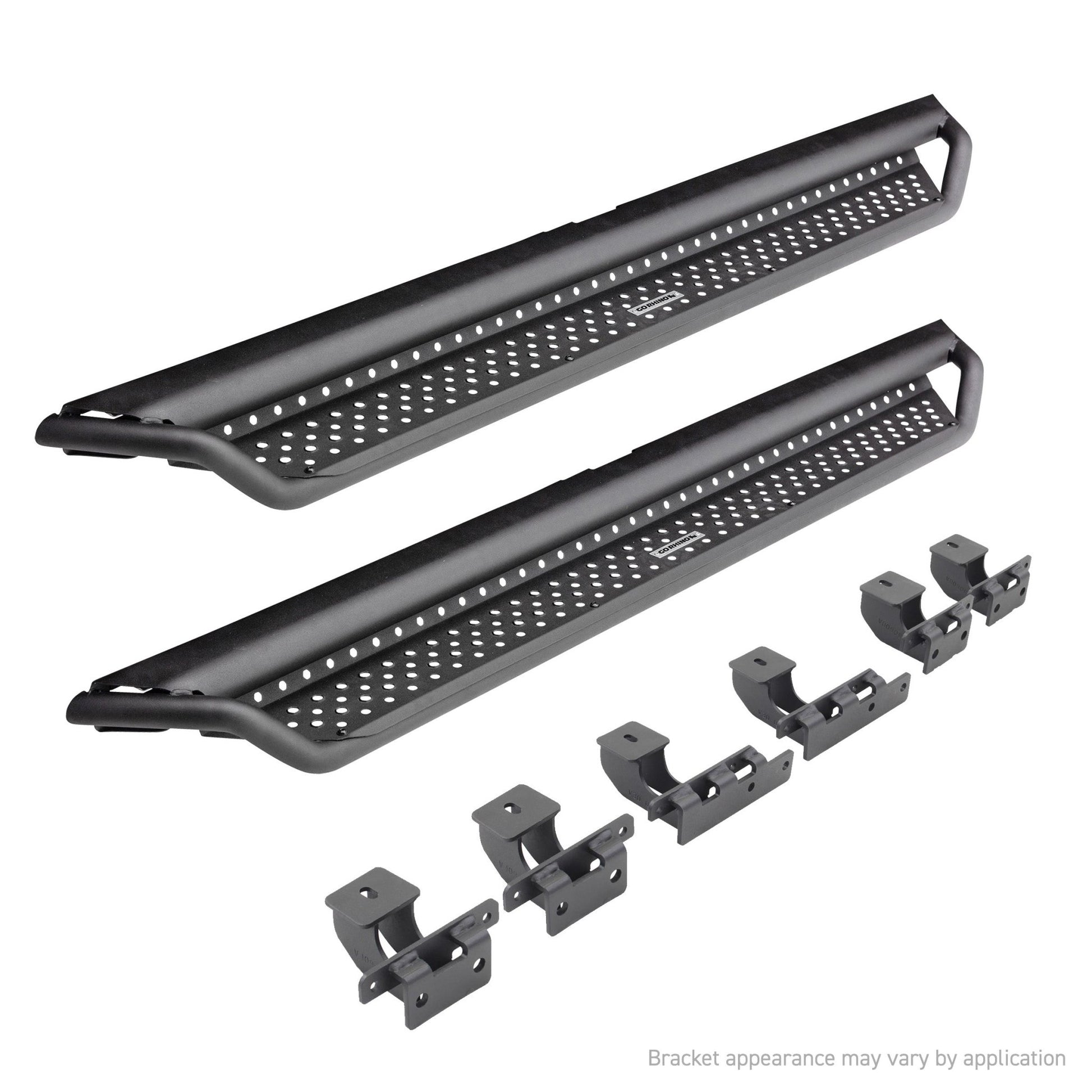 Go Rhino D14052T 2007 - 2018 GMC Sierra 1500 D1 Dominator Series Xtreme Side Steps with Rocker Panel Mounting Bracket Kit - Rugged Truck Gear