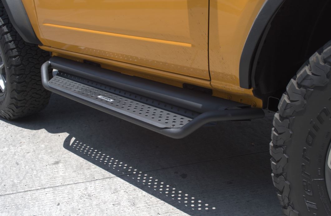 Go Rhino D14131T 2021 - 2024 Ford Bronco D1 Dominator Series Xtreme Side Steps with Rocker Panel Mounting Bracket Kit - Rugged Truck Gear