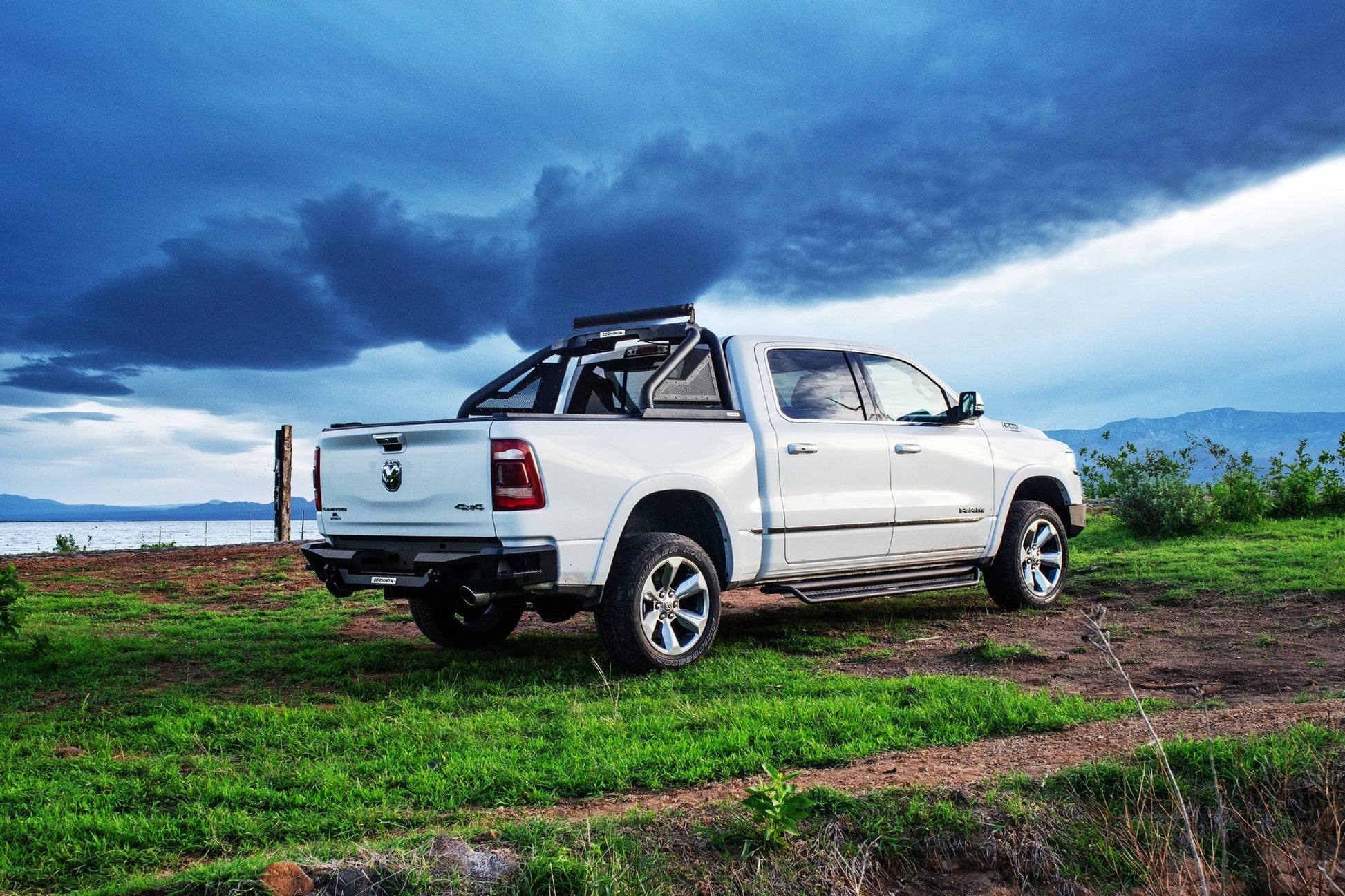 Go Rhino D14306T 2019 - 2024 Dodge Ram 1500 D1 Dominator Series Xtreme Side Steps with Rocker Panel Mounting Bracket Kit - Rugged Truck Gear