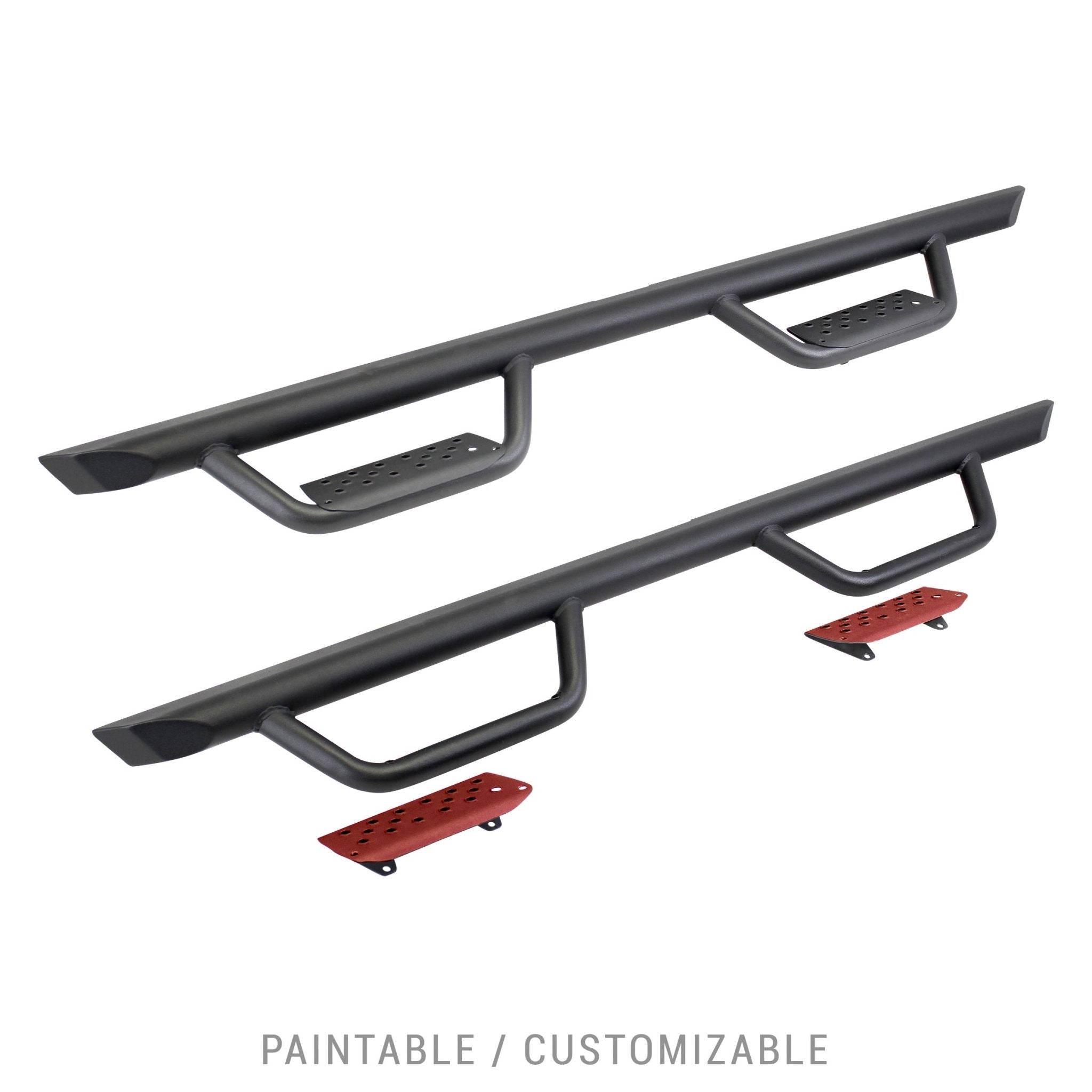 Go Rhino D224205T 2010 - 2024 Dodge Ram 2500/3500 D2 Dominator Series Xtreme Side Steps with Rocker Panel Mounting Bracket Kit - Rugged Truck Gear