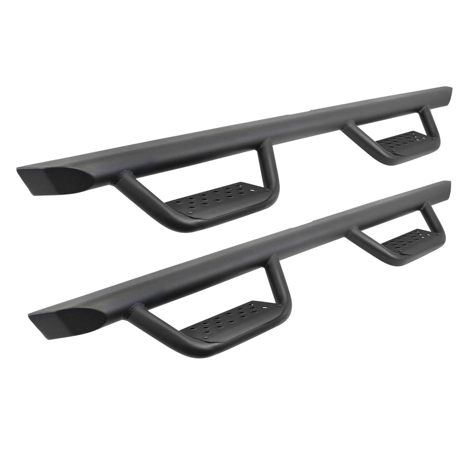 Go Rhino D224354T 2016 - 2024 Nissan TITAN D2 Dominator Series Xtreme Side Steps with Rocker Panel Mounting Bracket Kit - Rugged Truck Gear