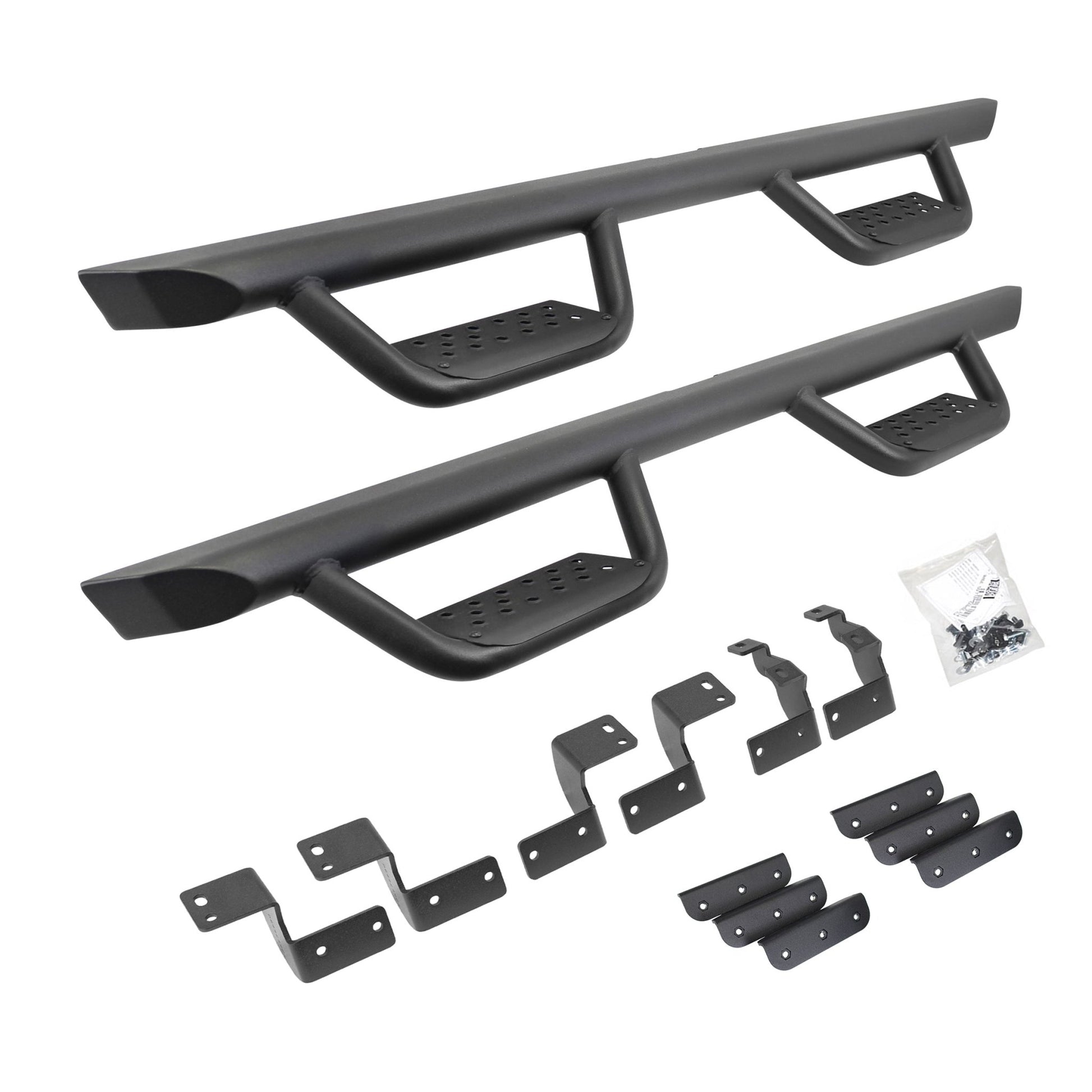 Go Rhino D224425T 2018 - 2024 Toyota 4Runner SR5 Premium/TRD Off - Road/TRD Off - Road Premium/TRD Pro D2 Dominator Series Xtreme Side Steps with Rocker Panel Mounting Bracket Kit - Rugged Truck Gear