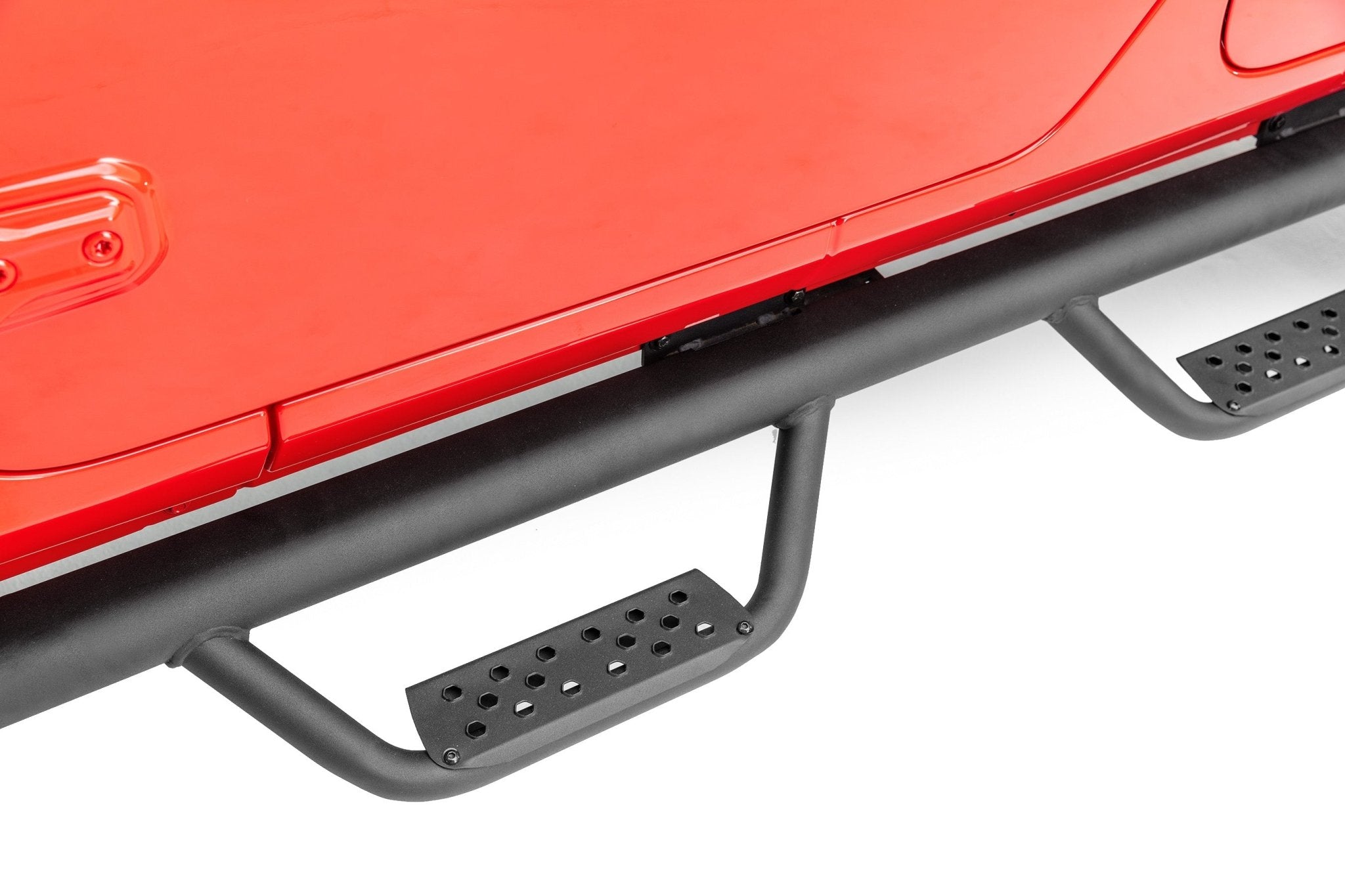 Go Rhino D224506T 2018 - 2024 Jeep Wrangler JL D2 Dominator Series Xtreme Side Steps with Rocker Panel Mounting Bracket Kit - Rugged Truck Gear