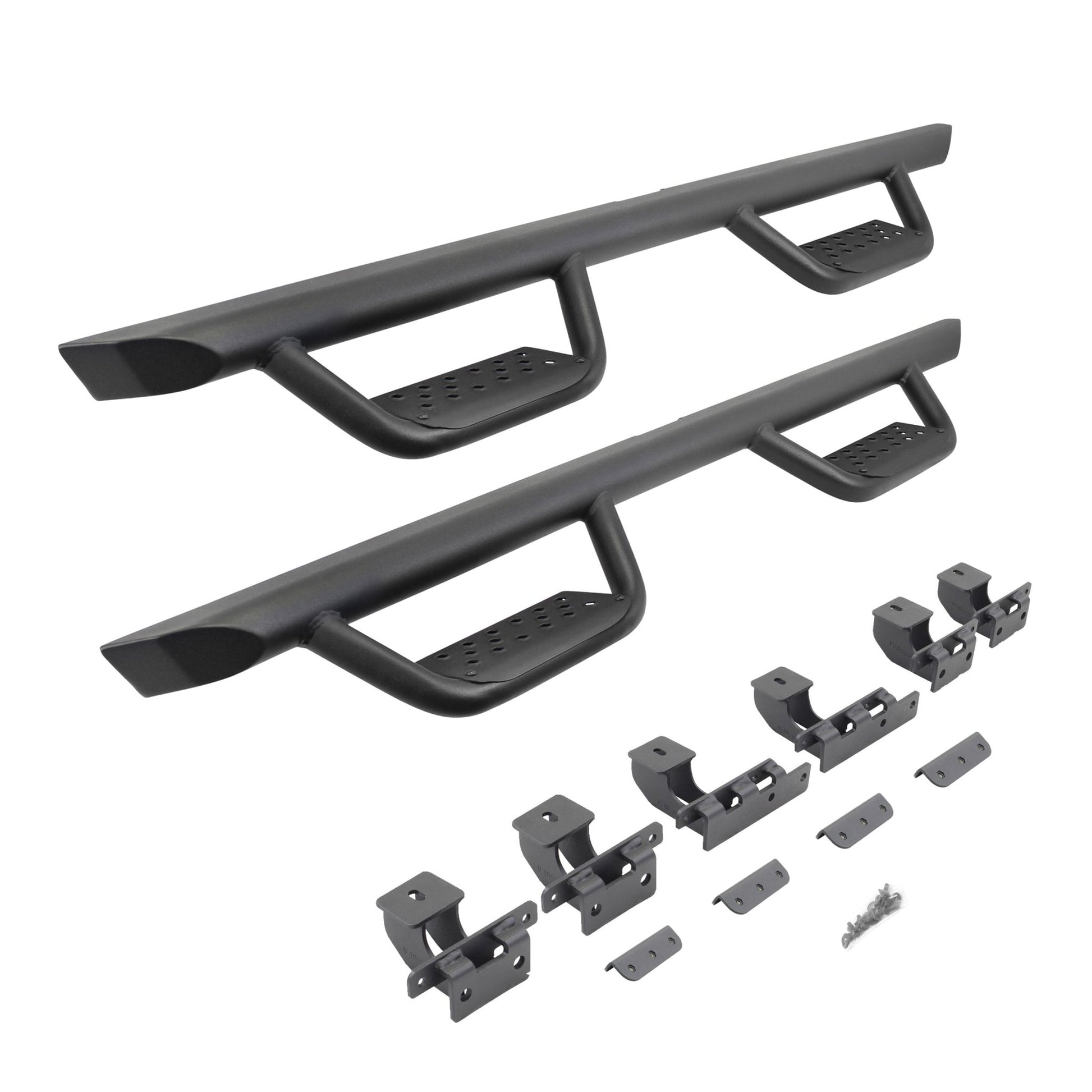 Go Rhino D224516T 2020 - 2024 Jeep Gladiator JT D2 Dominator Series Xtreme Side Steps with Rocker Panel Mounting Bracket Kit - Rugged Truck Gear