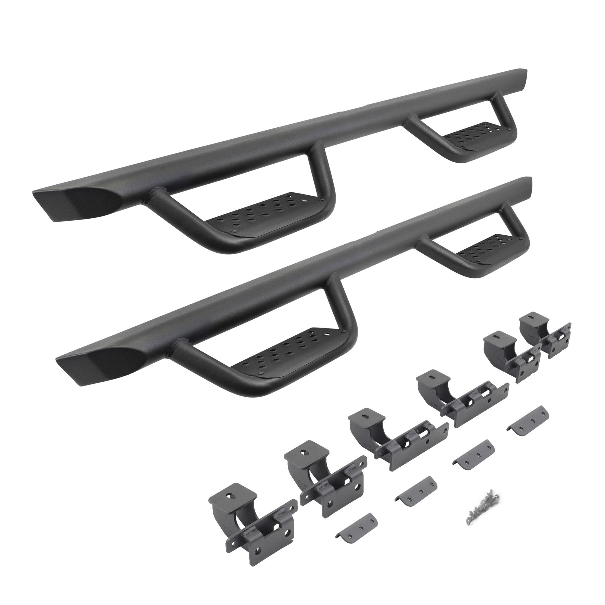 Go Rhino D224516T 2020 - 2024 Jeep Gladiator JT D2 Dominator Series Xtreme Side Steps with Rocker Panel Mounting Bracket Kit - Rugged Truck Gear
