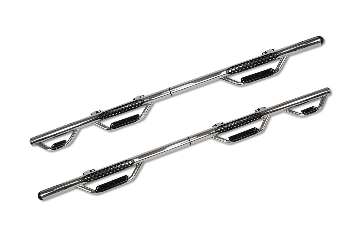 Go Rhino D36046PS 2011 - 2013 Chevy Silverado 2500/3500 HD D3 Dominator Series Wheel - To - Wheel Side Steps with Brackets - Long Bed - Rugged Truck Gear