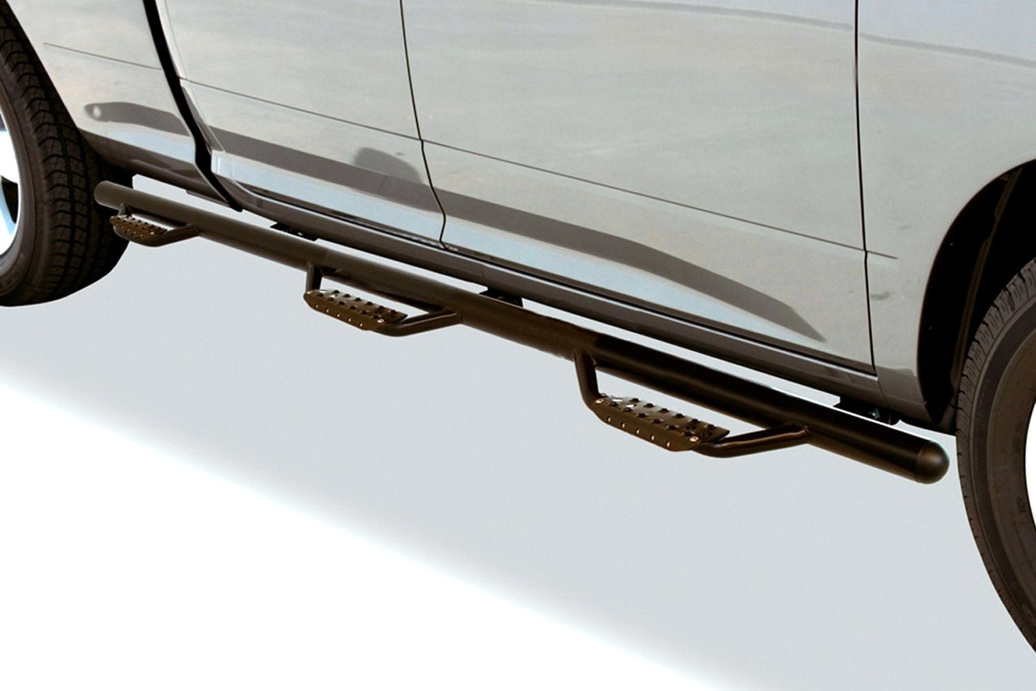 Go Rhino D361471B 2009 - 2014 Dodge Ram 1500 D3 Dominator Series Wheel - To - Wheel Side Steps with Bracket Kit - Rugged Truck Gear