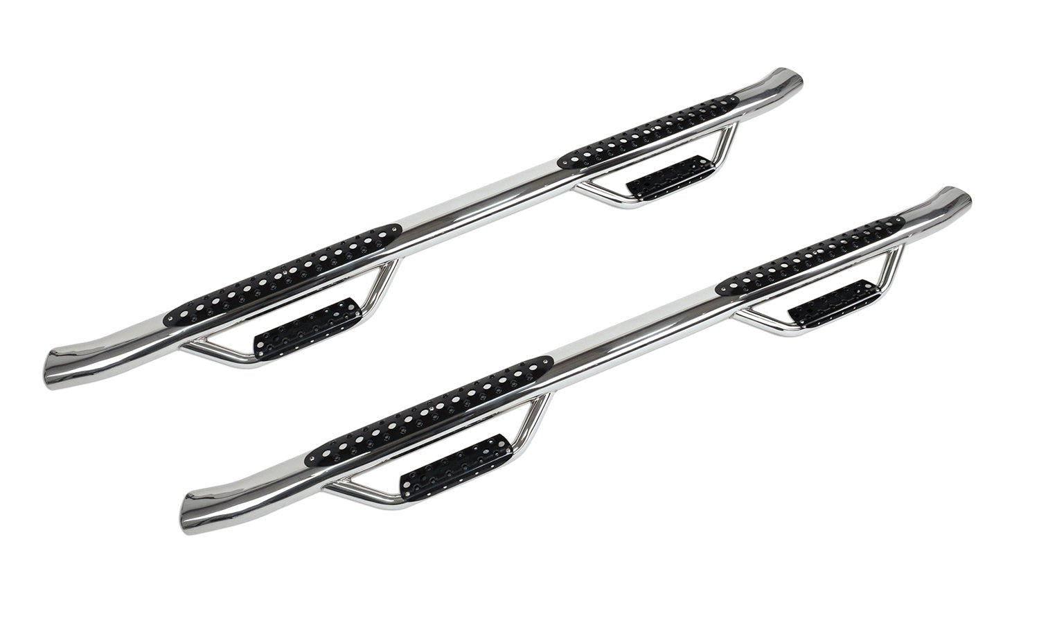 Go Rhino D44047PS 2007 - 2014 Chevy Silverado 2500/3500 HD D4 Dominator Series Cab - Length Side Steps with Mounting Brackets - Rugged Truck Gear