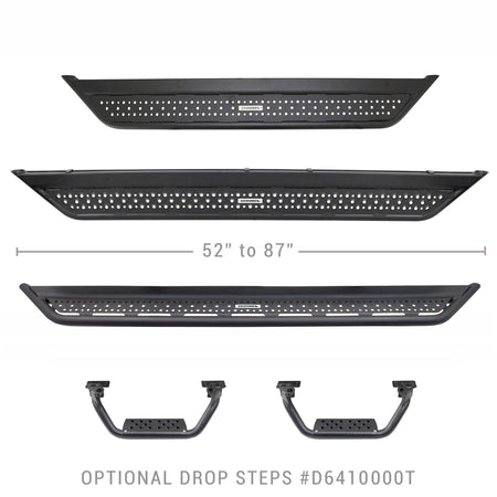 Go Rhino D60057T 2021 - 2024 Ford Bronco D6 Dominator Series Xtreme Side Steps - Boards Only, 57" Long - Rugged Truck Gear