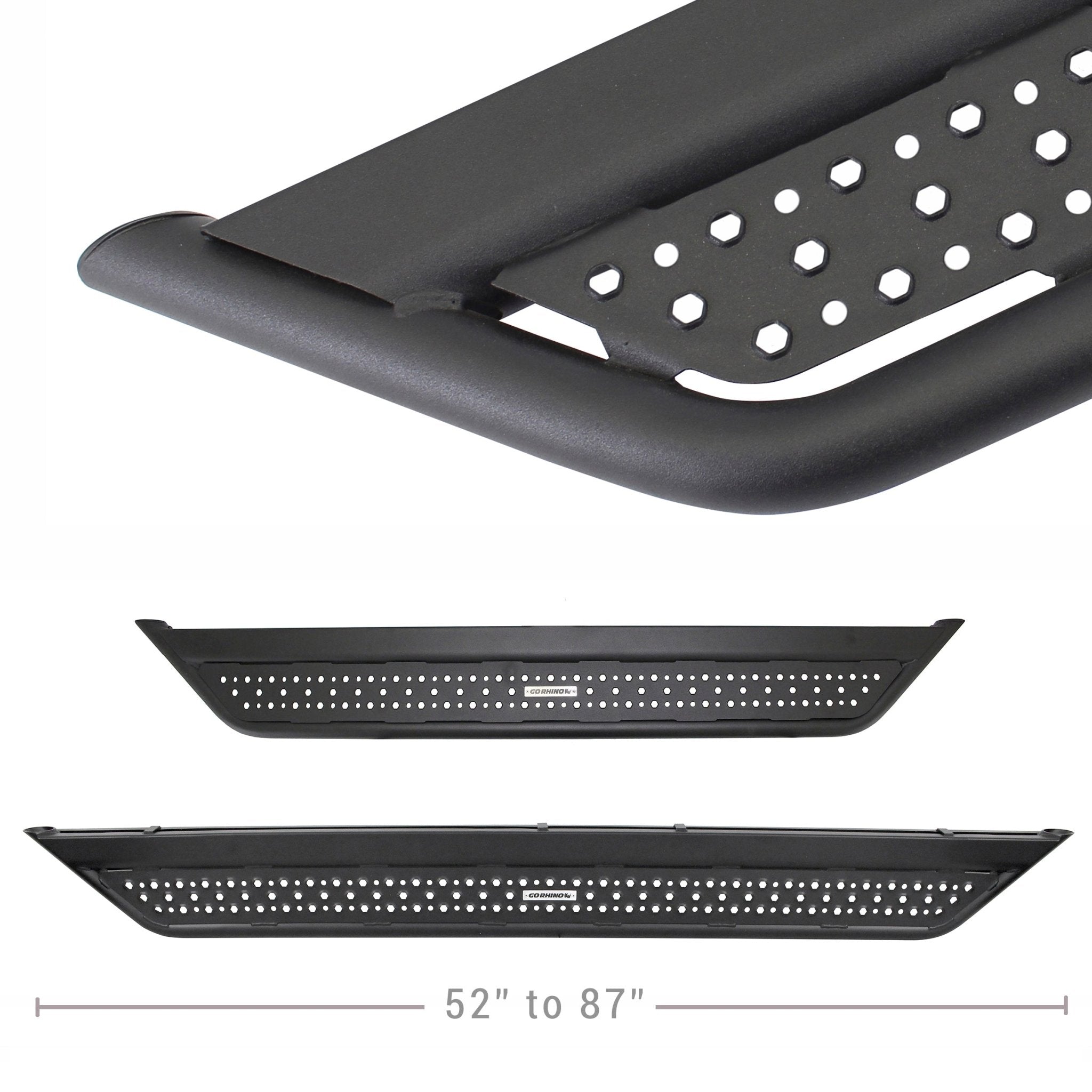 Go Rhino D64157T 2015 - 2024 Ford F150 XL D6 Dominator Series Xtreme Side Steps with Rocker Panel Mounting Bracket Kit - Rugged Truck Gear