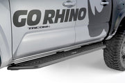 Go Rhino D64429T 2005 - 2023 Toyota Tacoma D6 Dominator Series Xtreme Side Steps with Rocker Panel Mounting Bracket Kit - Rugged Truck Gear