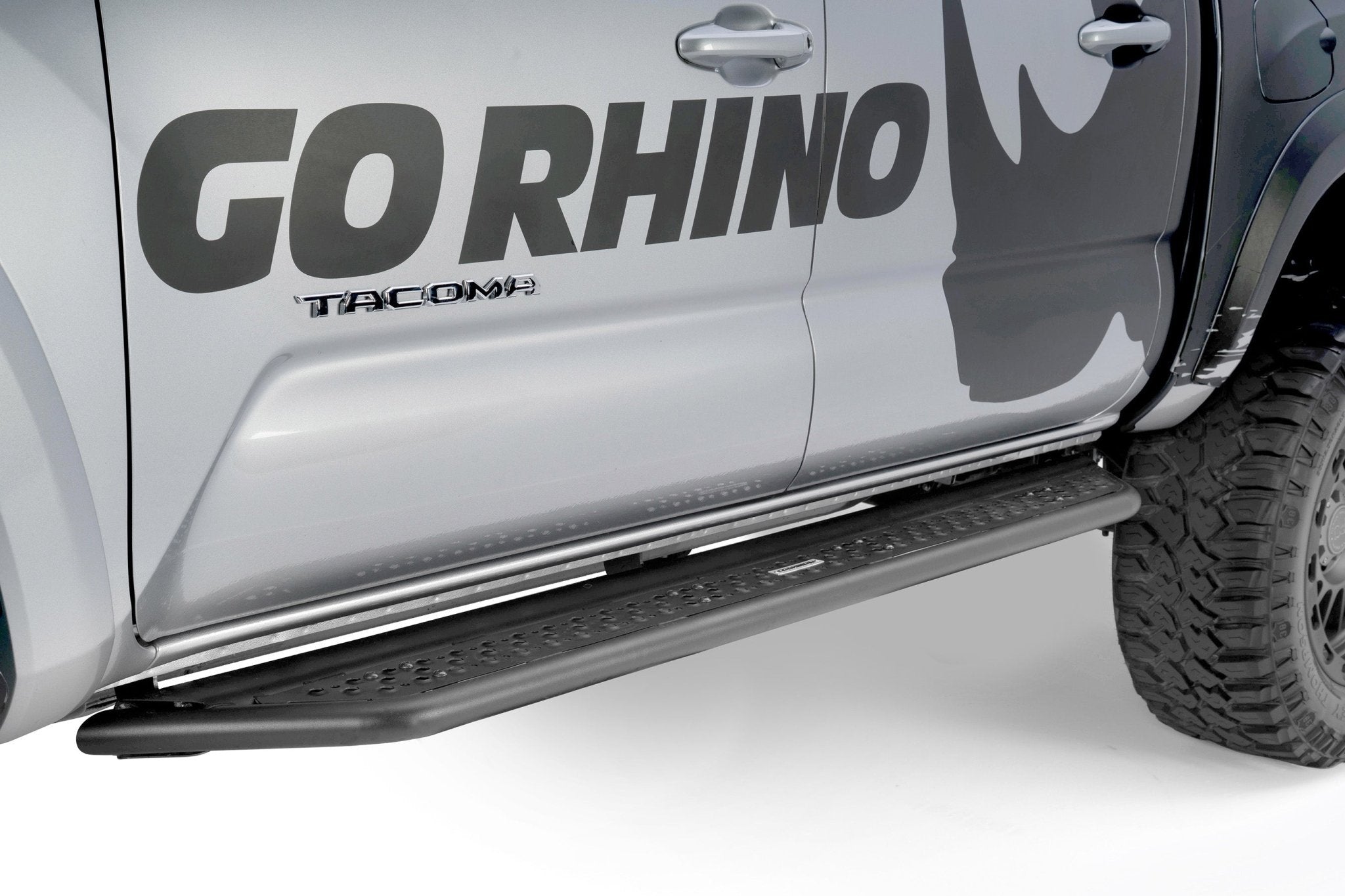 Go Rhino D64429T 2005 - 2023 Toyota Tacoma D6 Dominator Series Xtreme Side Steps with Rocker Panel Mounting Bracket Kit - Rugged Truck Gear