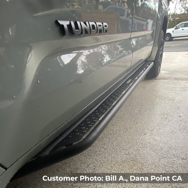 Go Rhino D64436T 2022 - 2024 Toyota Tundra D6 Dominator Series Xtreme Side Steps with Rocker Panel Mounting Bracket Kit - Rugged Truck Gear