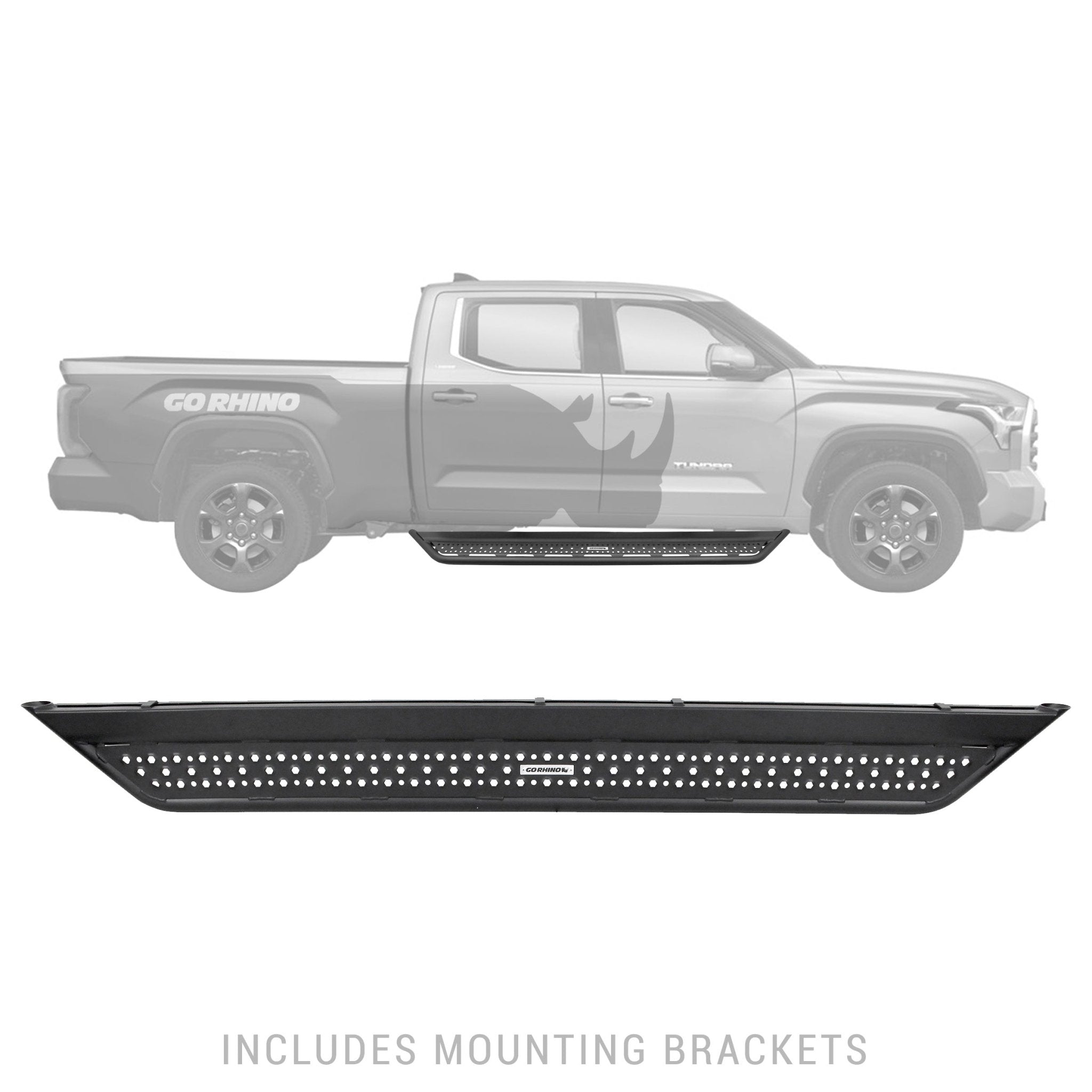 Go Rhino D64439T 2023 - 2024 Toyota Sequoia Limited/Platinum/SR5/TRD Pro D6 Dominator Series Xtreme Side Steps with Rocker Panel Mounting Bracket Kit - Rugged Truck Gear