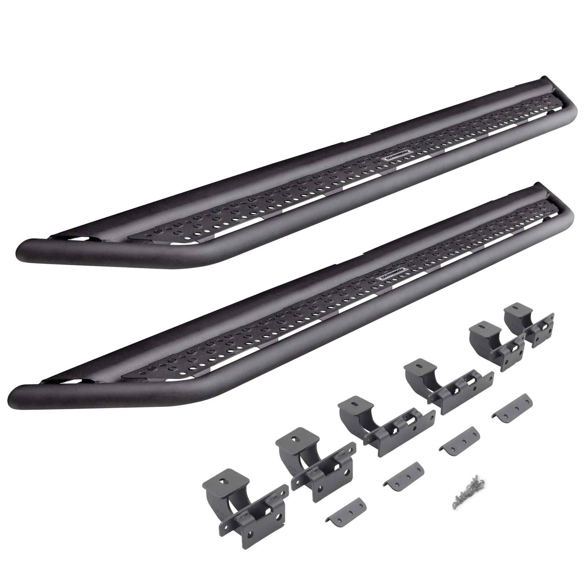 Go Rhino D64516T 2020 - 2024 Jeep Gladiator JT D6 Dominator Series Xtreme Side Steps with Rocker Panel Mounting Bracket Kit - Rugged Truck Gear