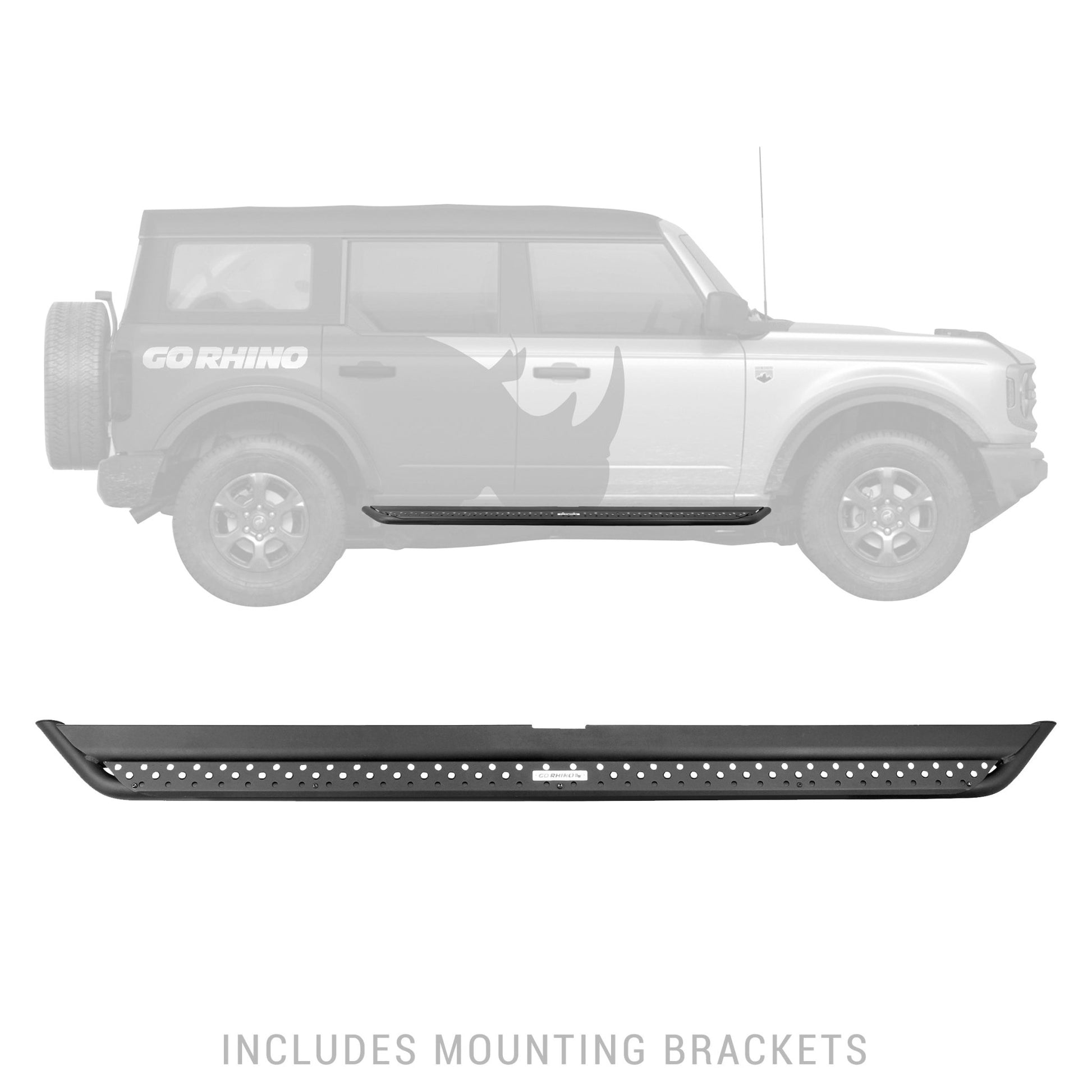 Go Rhino DSS4030T 2022 - 2024 Ford Maverick Dominator Series Xtreme DSS Side Steps with Rocker Panel Mounting Bracket Kit - Rugged Truck Gear