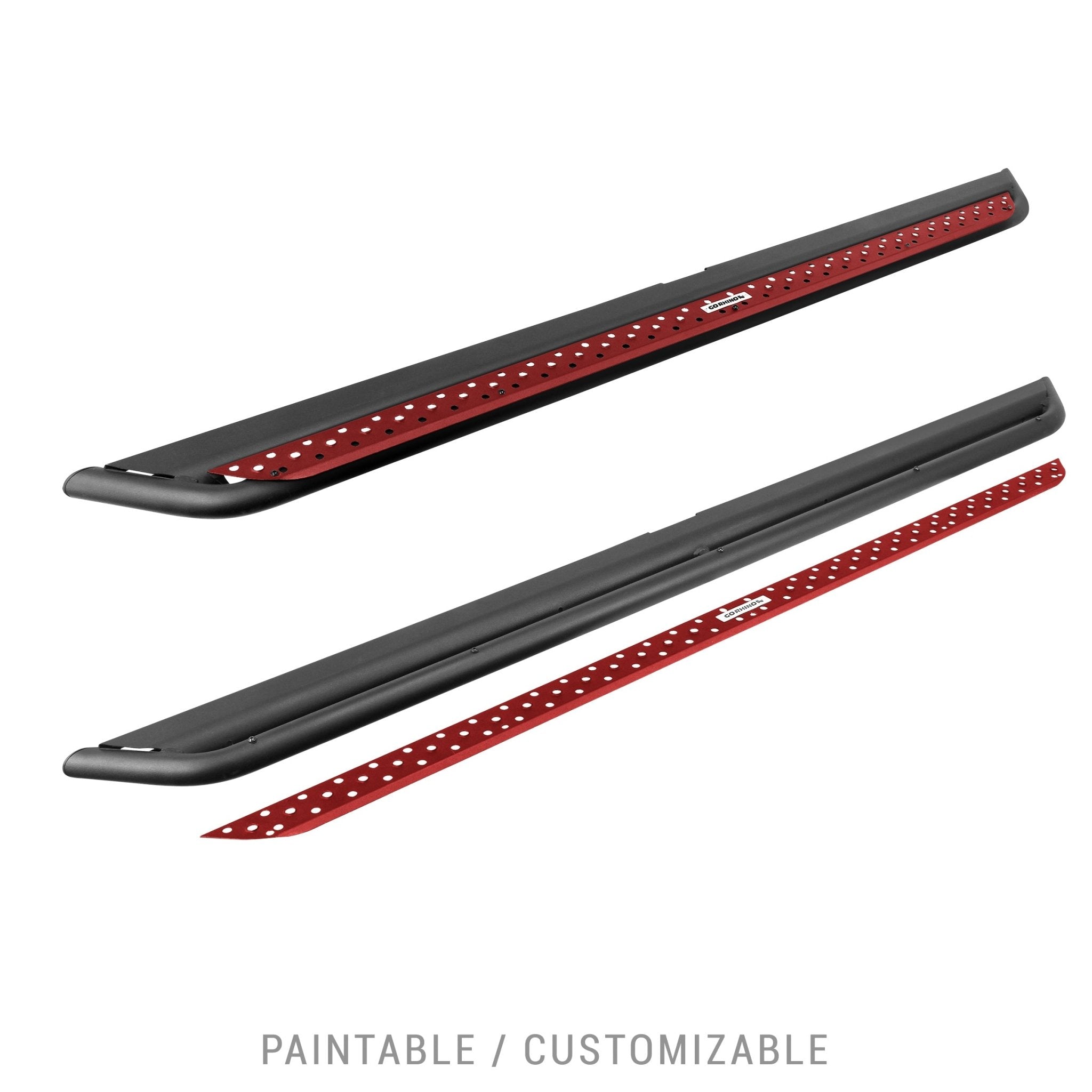 Go Rhino DSS4054T 2020 - 2024 Chevy Silverado 2500/3500 HD Dominator Series Xtreme DSS Side Steps with Rocker Panel Mounting Bracket Kit - Rugged Truck Gear