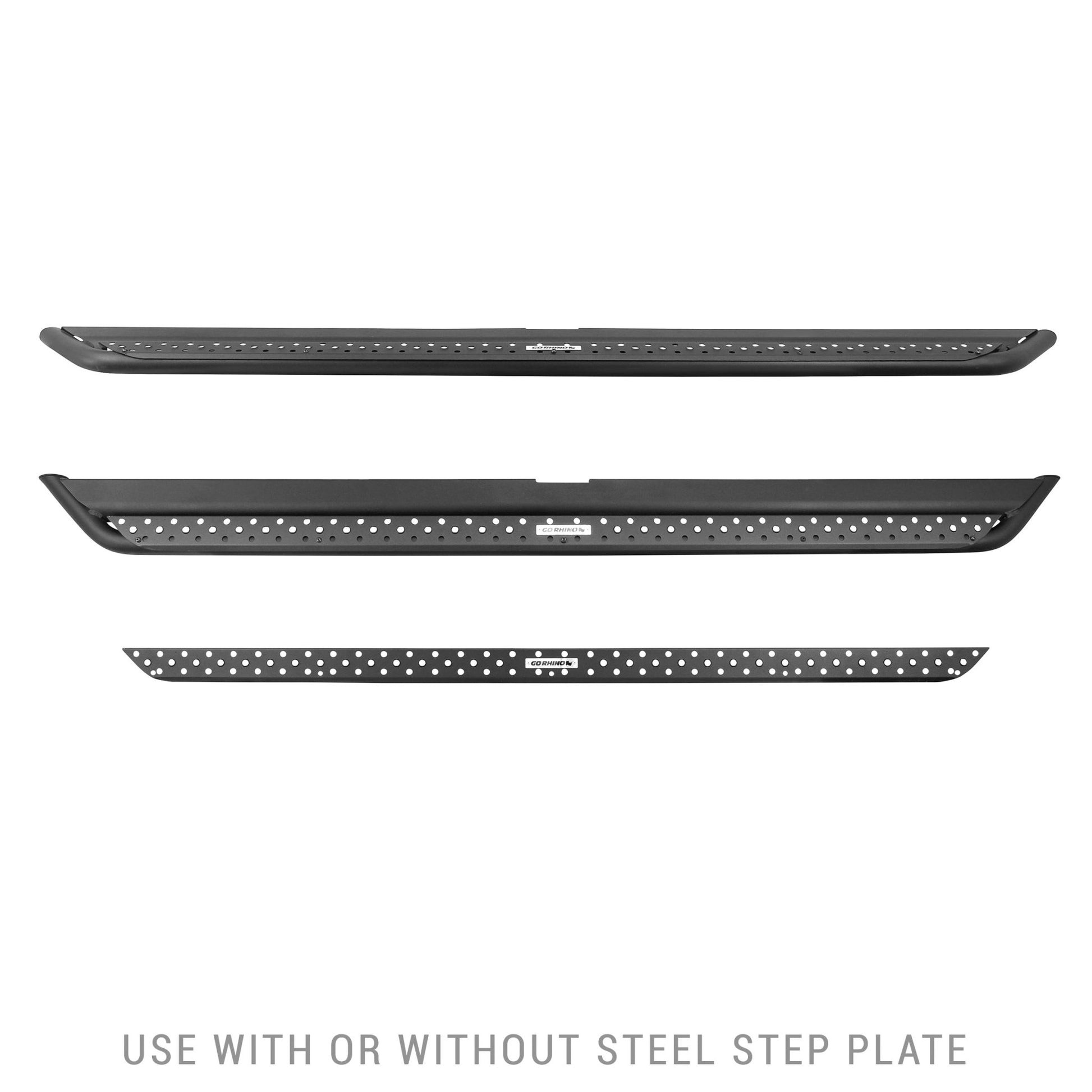 Go Rhino DSS4054T 2020 - 2024 Chevy Silverado 2500/3500 HD Dominator Series Xtreme DSS Side Steps with Rocker Panel Mounting Bracket Kit - Rugged Truck Gear