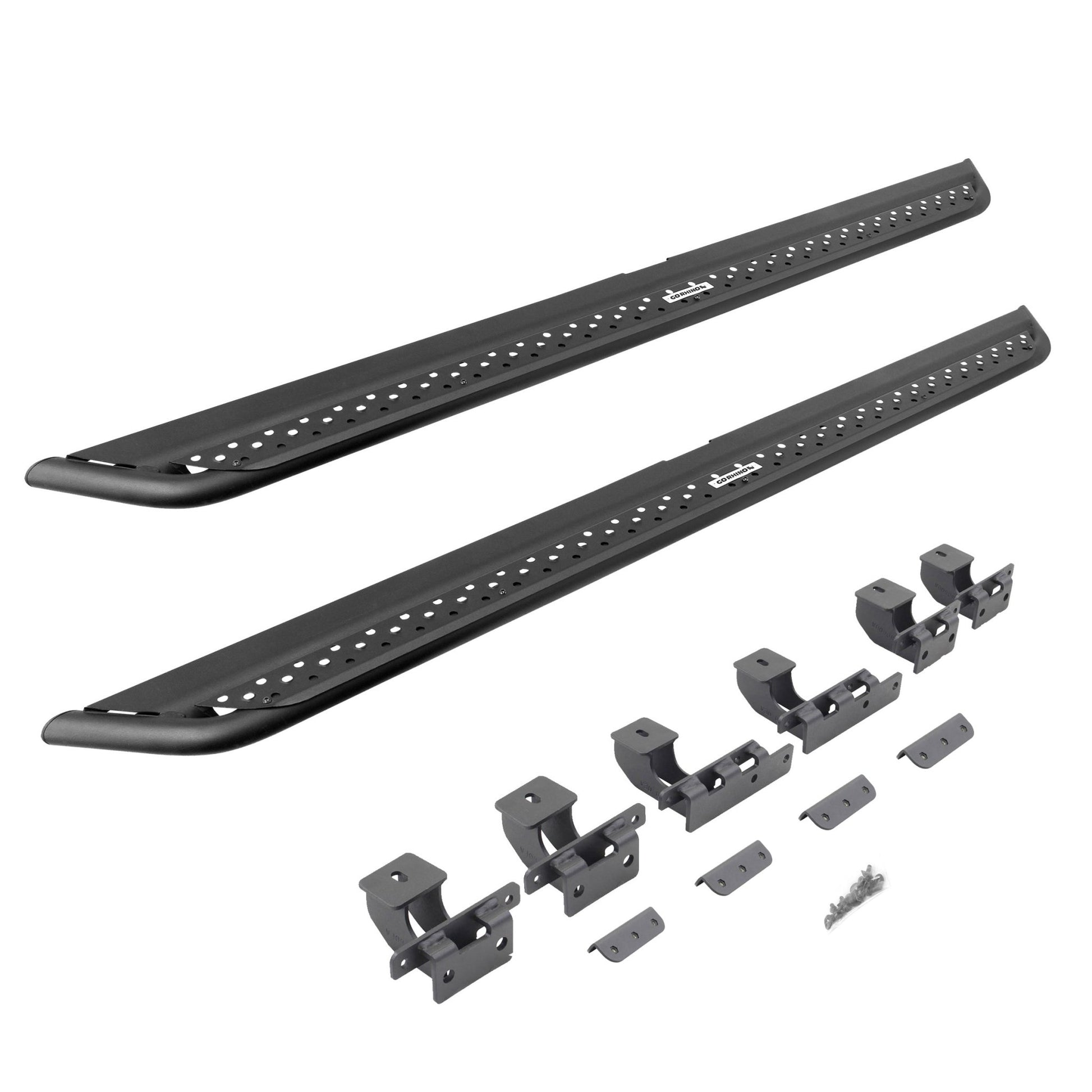 Go Rhino DSS4516T 2020 - 2024 Jeep Gladiator JT Dominator Series Xtreme DSS Side Steps with Rocker Panel Mounting Bracket Kit - Rugged Truck Gear