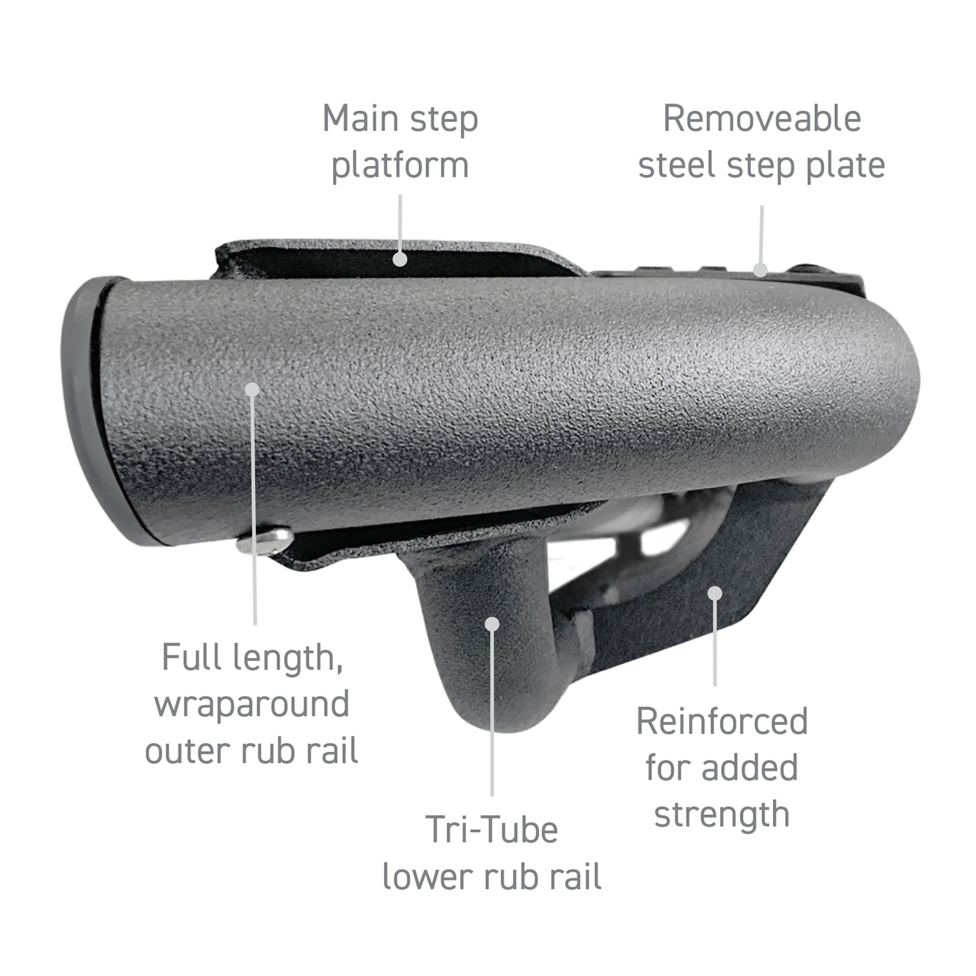 Go Rhino DT60080T 2015 - 2024 Chevy Colorado Dominator Series Xtreme DT Side Steps - Boards Only, 80" Long - Rugged Truck Gear