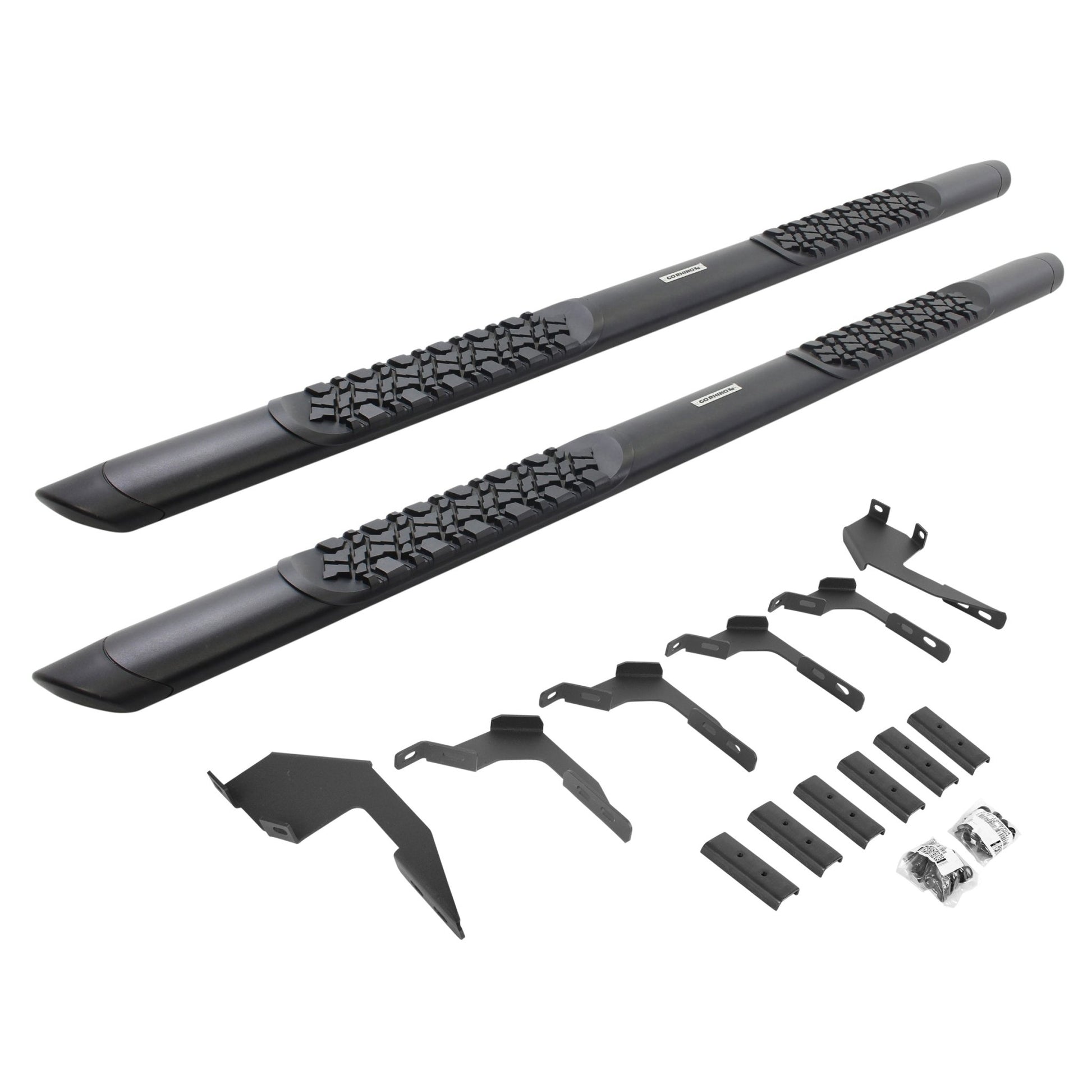 Go Rhino V3306880T 2019 - 2024 Ford F150 Lariat/XL/XLT V - Series V3 Aluminum Side Steps with Mounting Bracket Kit - Rugged Truck Gear