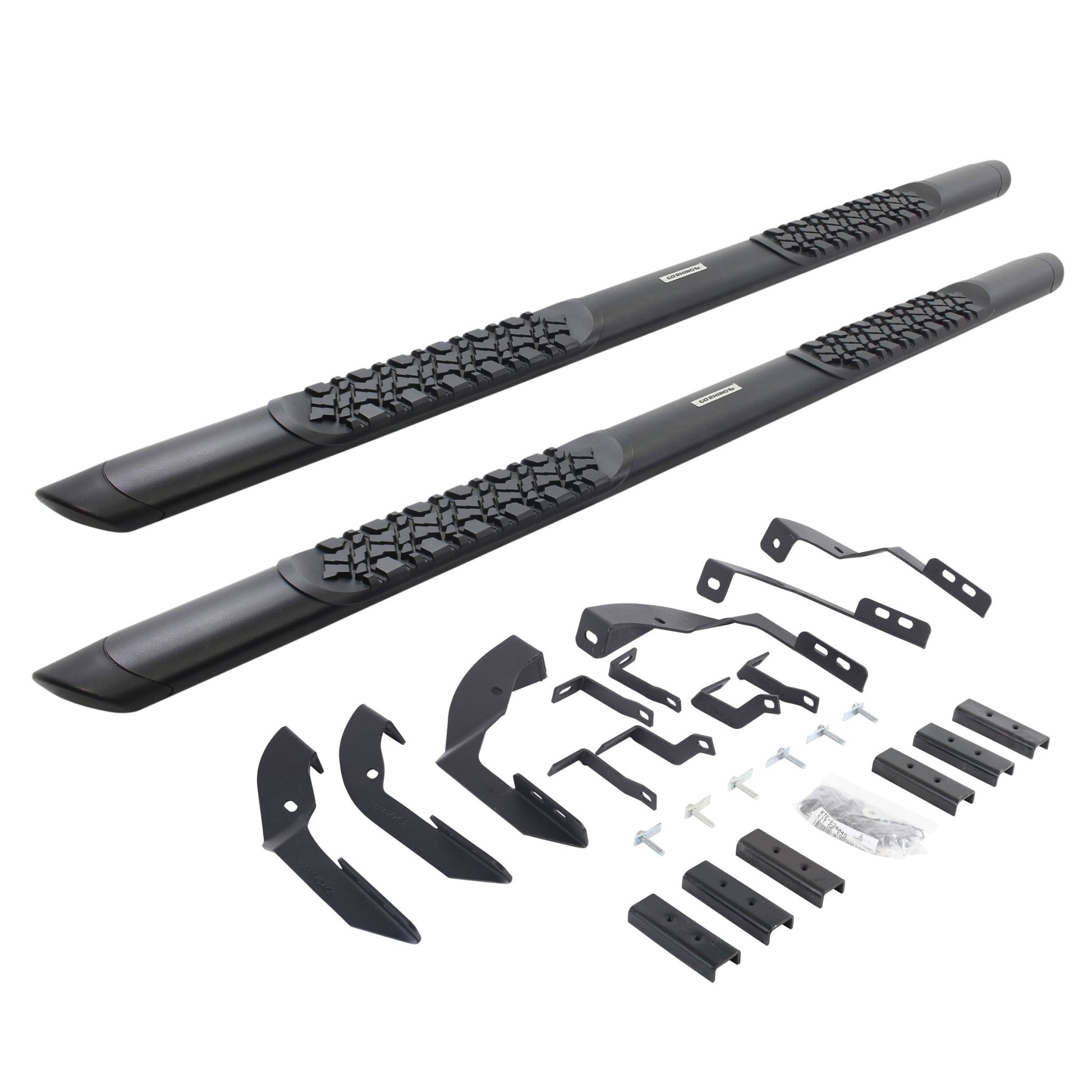 Go Rhino V3404280T 2015 - 2018 Chevy Silverado 3500 HD V - Series V3 Aluminum Side Steps with Mounting Bracket Kit - Rugged Truck Gear