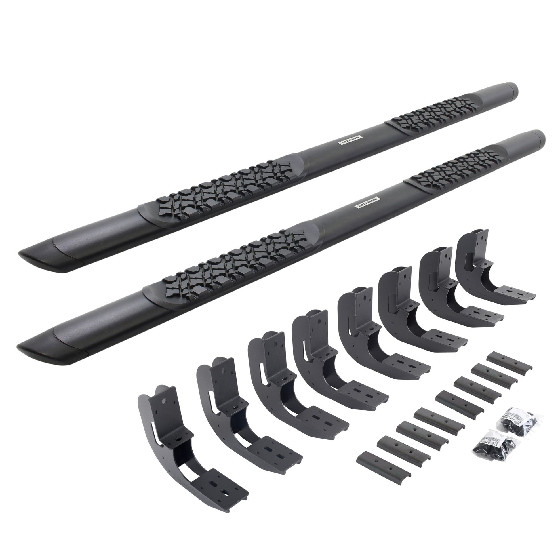 Go Rhino V3404887T 2019 - 2024 GMC Sierra 1500 V - Series V3 Aluminum Side Steps with Mounting Bracket Kit - Rugged Truck Gear