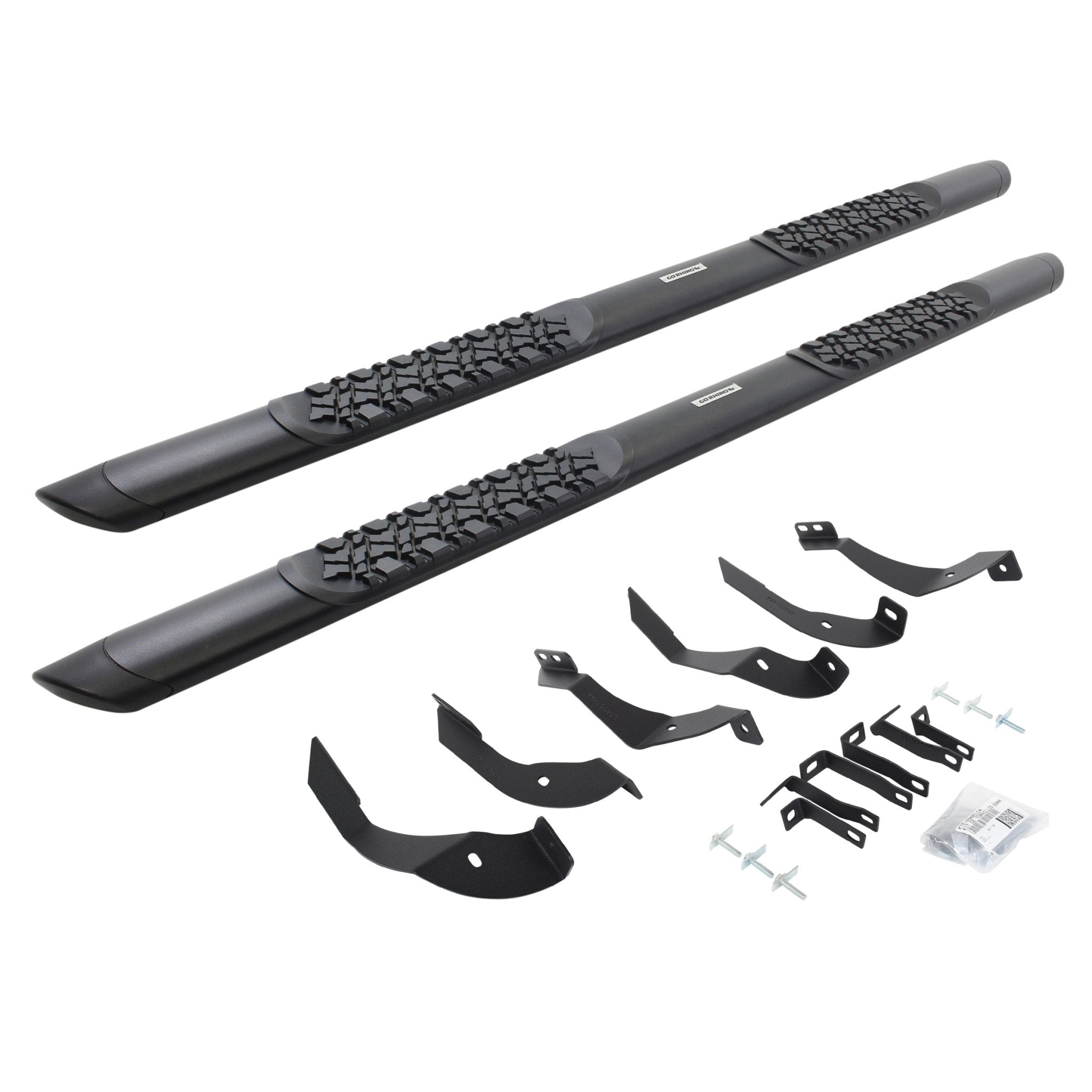 Go Rhino V3405187T 2015 - 2019 Chevy Silverado 2500/3500 HD V - Series V3 Aluminum Side Steps with Mounting Bracket Kit - Rugged Truck Gear