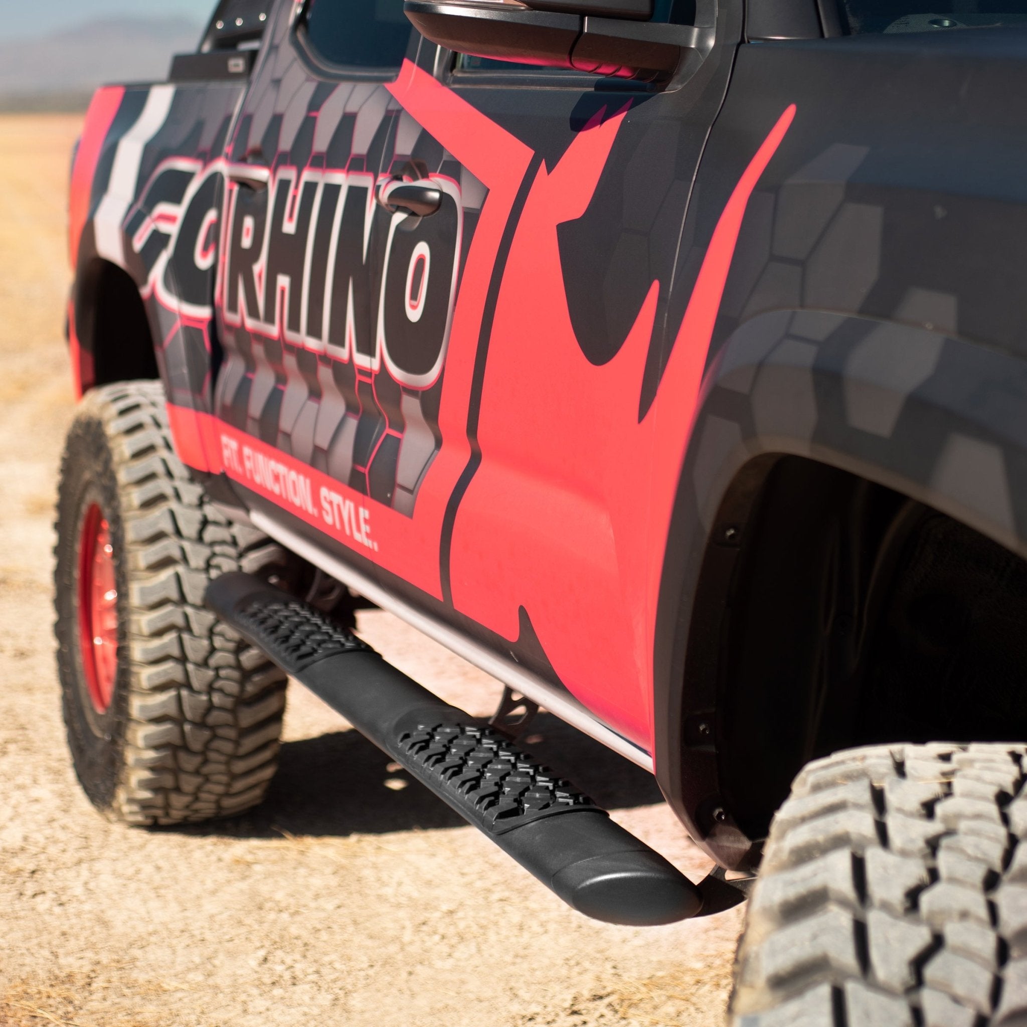 Go Rhino V3410687T 2010 - 2024 Dodge Ram 2500/3500 V - Series V3 Aluminum Side Steps with Mounting Bracket Kit - Rugged Truck Gear
