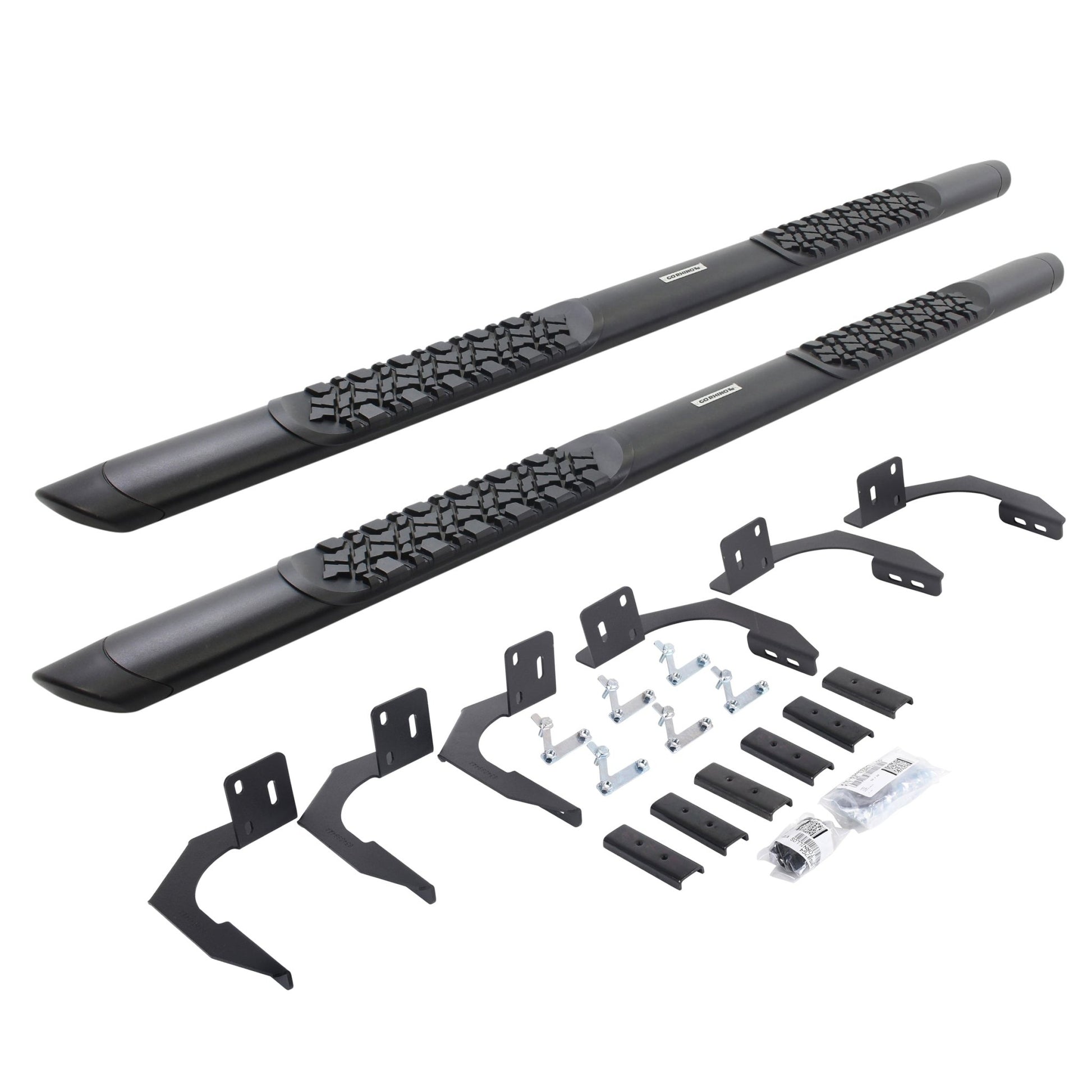 Go Rhino V3410687T 2010 - 2024 Dodge Ram 2500/3500 V - Series V3 Aluminum Side Steps with Mounting Bracket Kit - Rugged Truck Gear
