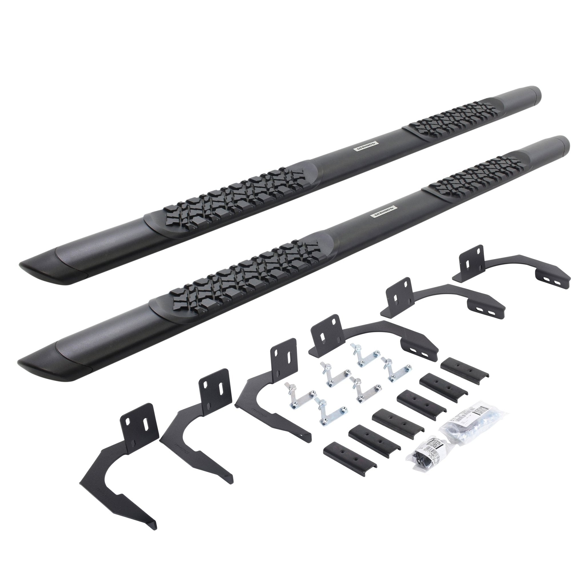 Go Rhino V3410687T 2010 - 2024 Dodge Ram 2500/3500 V - Series V3 Aluminum Side Steps with Mounting Bracket Kit - Rugged Truck Gear