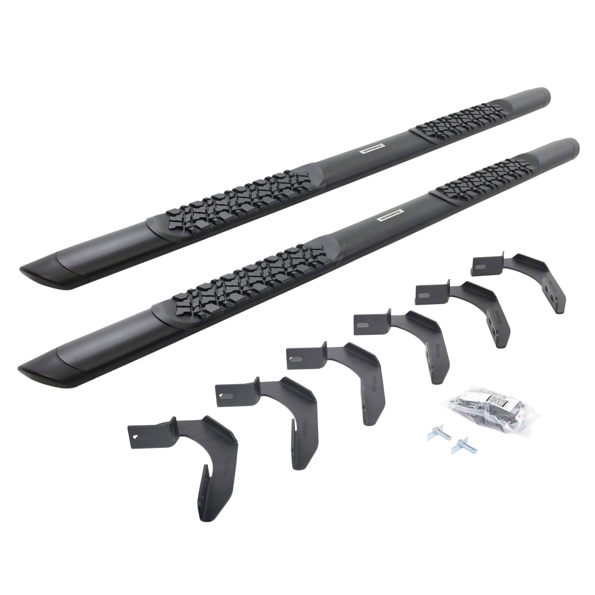 Go Rhino V3412680T 2004 - 2014 Ford F150 FX4/Lariat/STX/XL/XLT V - Series V3 Aluminum Side Steps with Mounting Bracket Kit - Rugged Truck Gear