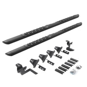 Go Rhino V3450568T 2007 - 2018 Jeep Wrangler JK V - Series V3 Aluminum Side Steps and Mounting Bracket Kit - Rugged Truck Gear